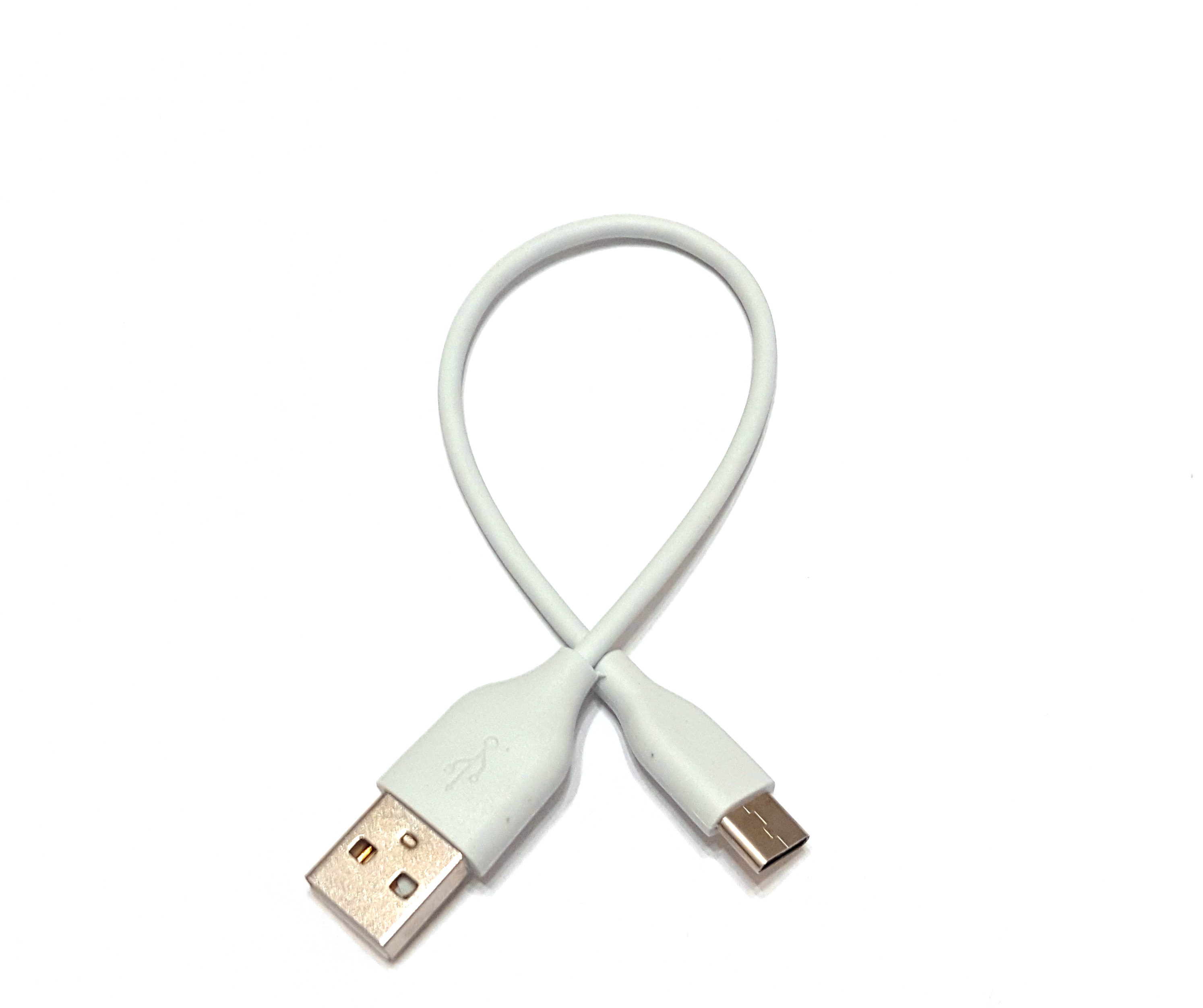 Кабель USB 2.0 AM-Type-C M, 0,2 м, 3А білий (для Power Bank )