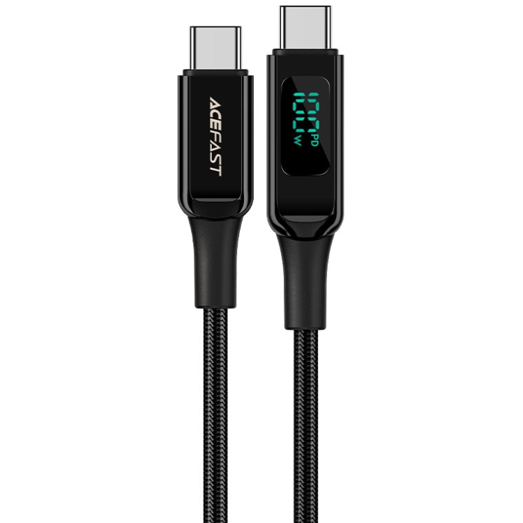 Кабель USB 2.0 Type-C M-M, 2 м, 100W, with display, C6-03 Acefast