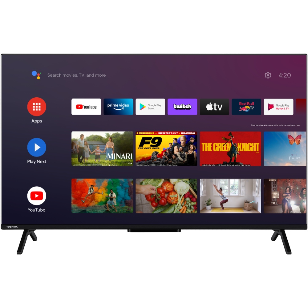 TV 55 Toshiba 55QA2363DG 4K UHD/QLED/T2/Android 11/2 x10W/Dolby MS12/ HDMI/ Wi-Fi/ VESA 400 x 200
