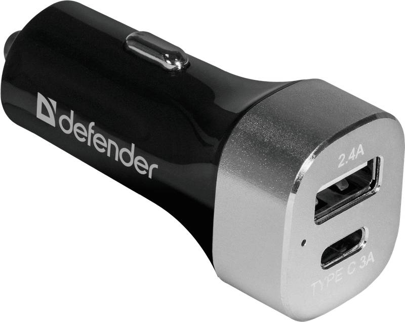 Автозарядка 2xUSB 27W (USB-C + USB-A) UCG-01 5V/5.4A Defender