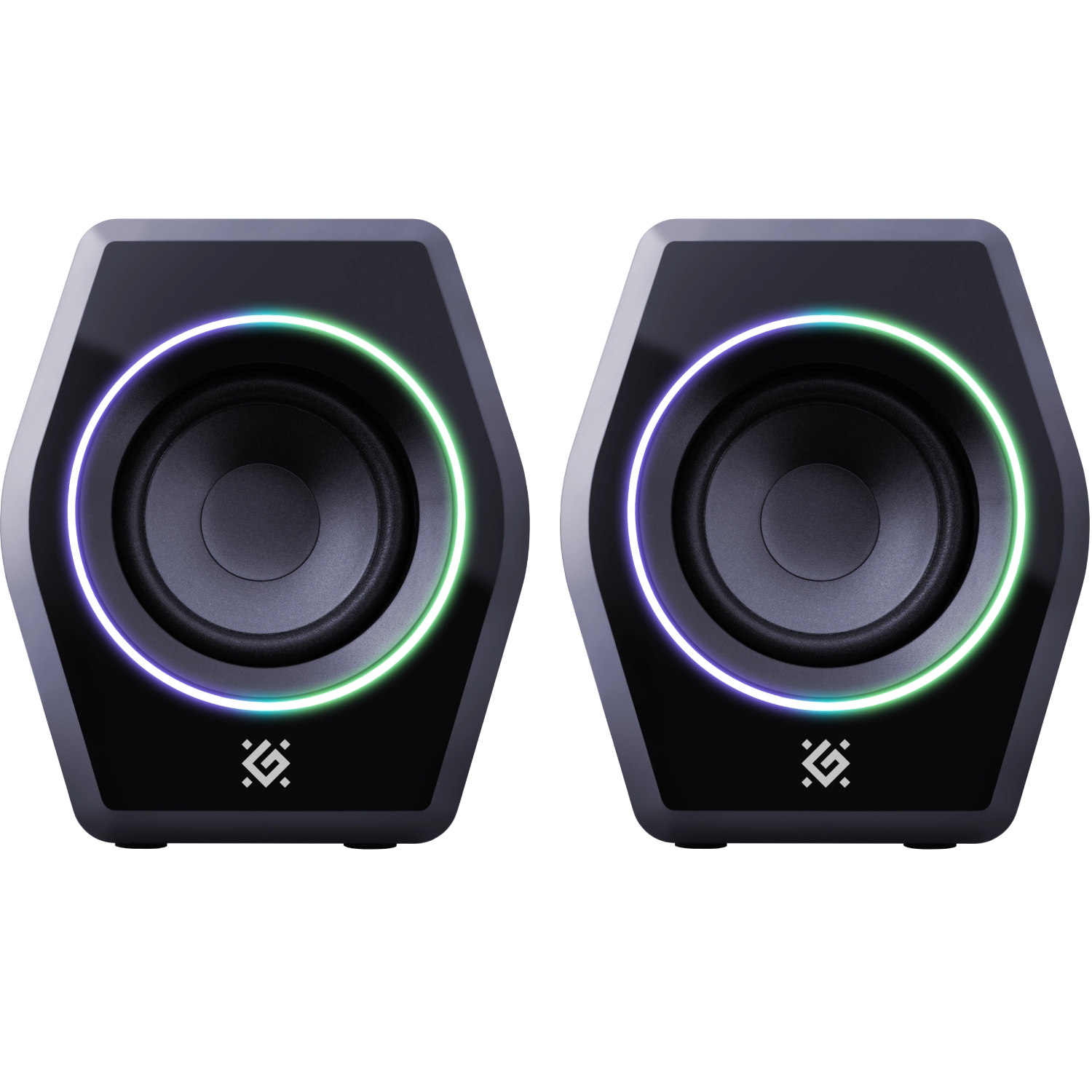 Акустична система 2.0 Defender Solar 9, 10Вт, Bluetooth, RGB підсвітка, USB, чорна