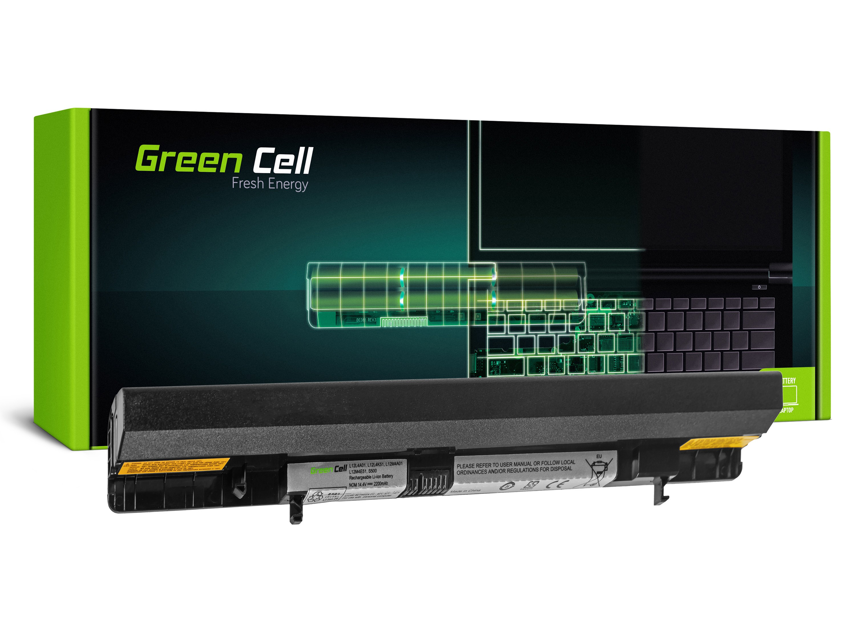 Green Cell Battery L12S4A01 for Lenovo IdeaPad S500 Flex 14 14D 15 15D