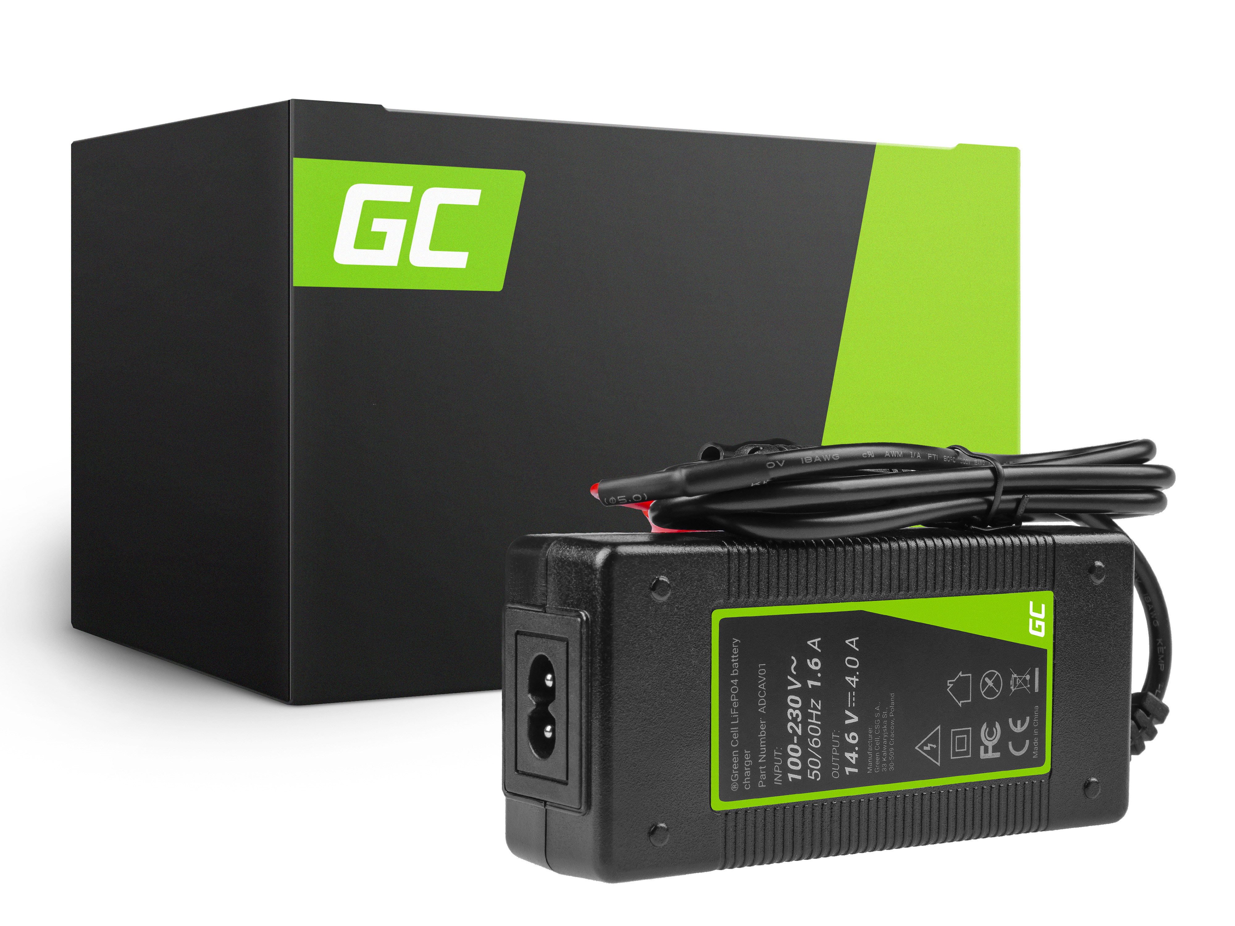 Green Cell Charger for LiFePO4 Batteries 14.6V 4A