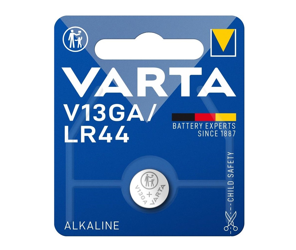 Батарейка V13 GA-LR44 лужна, блістер, 1 шт. Varta (04276101401)