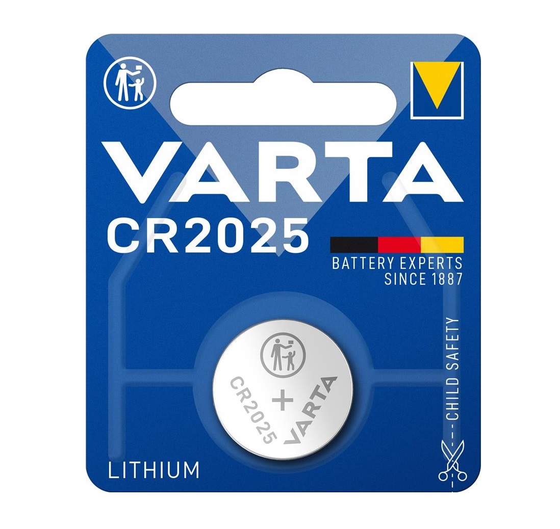 Батарейка CR2025 літієва, блістер, 1 шт. Varta (06025101401)