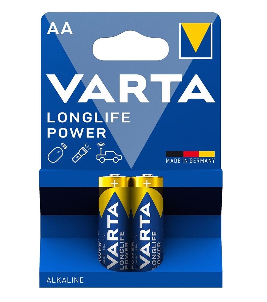 Батарейка AA лужна, Longlife Power, блістер, 2 шт. Varta (04906121412)