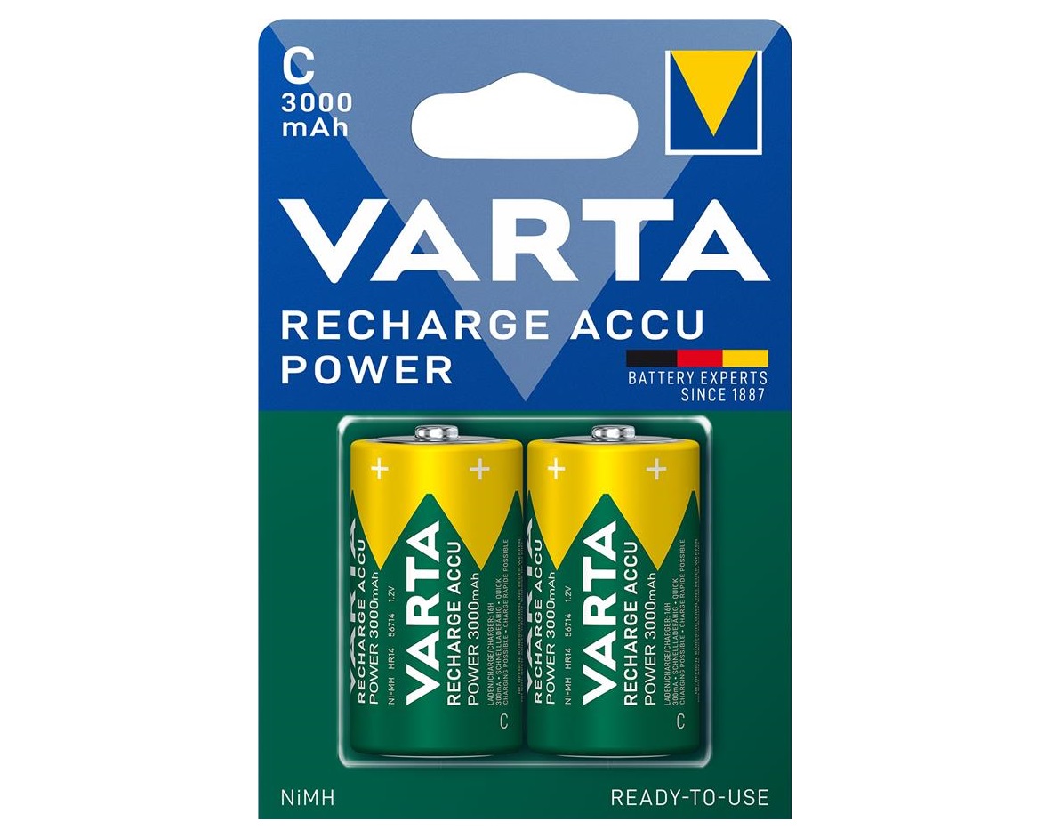 Акумулятор C-LR14 3000 мАг, NI-MH, Power, 2 шт. Varta (56714101402)