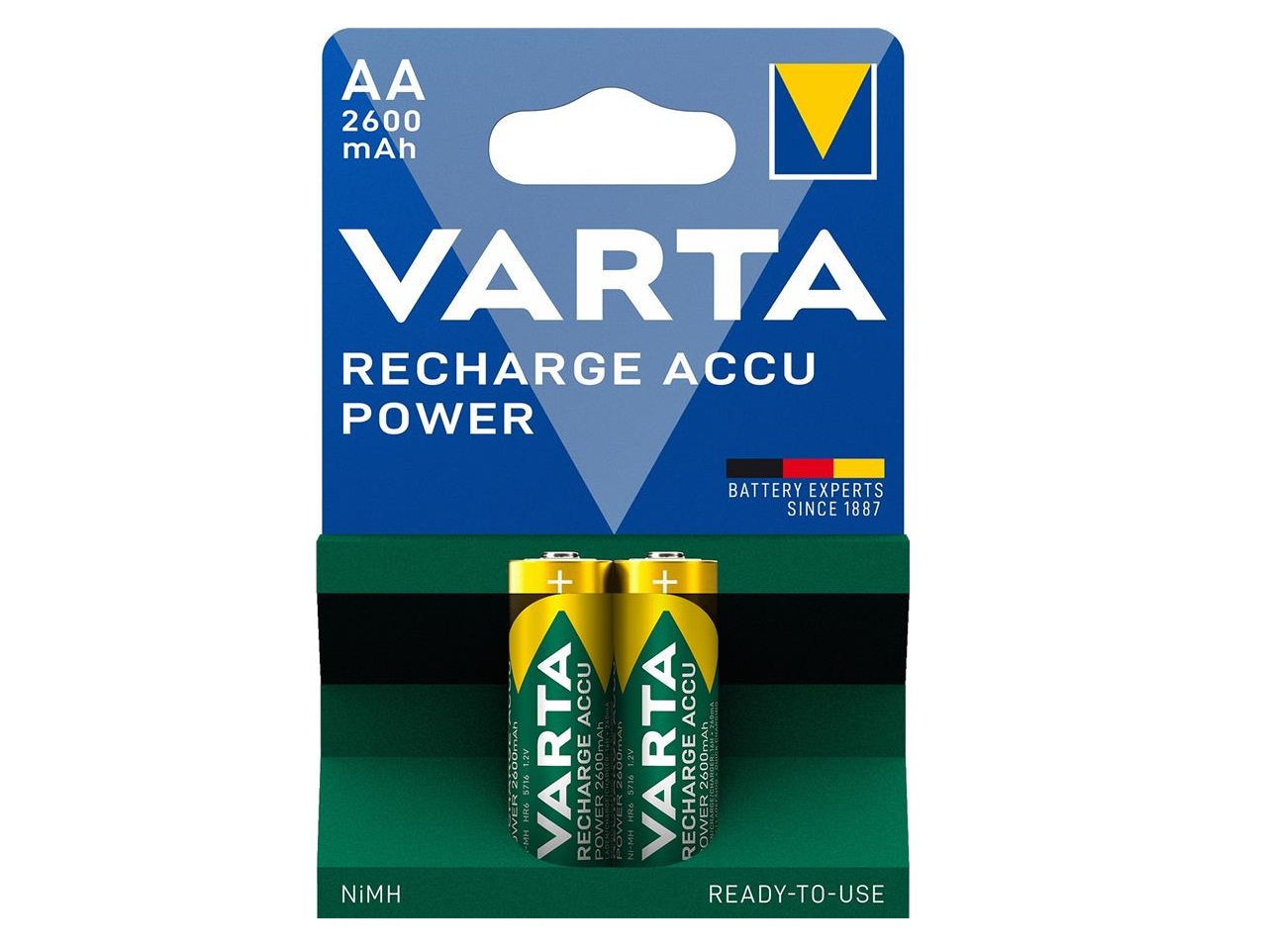Акумулятор AA 2600 мАг, NI-MH, Power, 2 шт. Varta (05716101402)