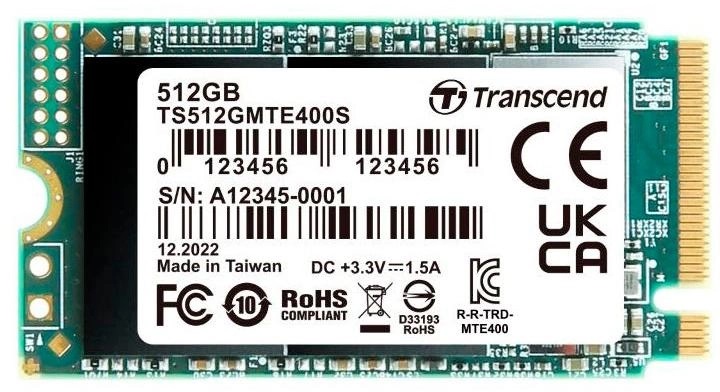 Накопичувач SSD MTE400S 256GB, M.2, PCIe 3.0 Transcend (TS256GMTE400S)