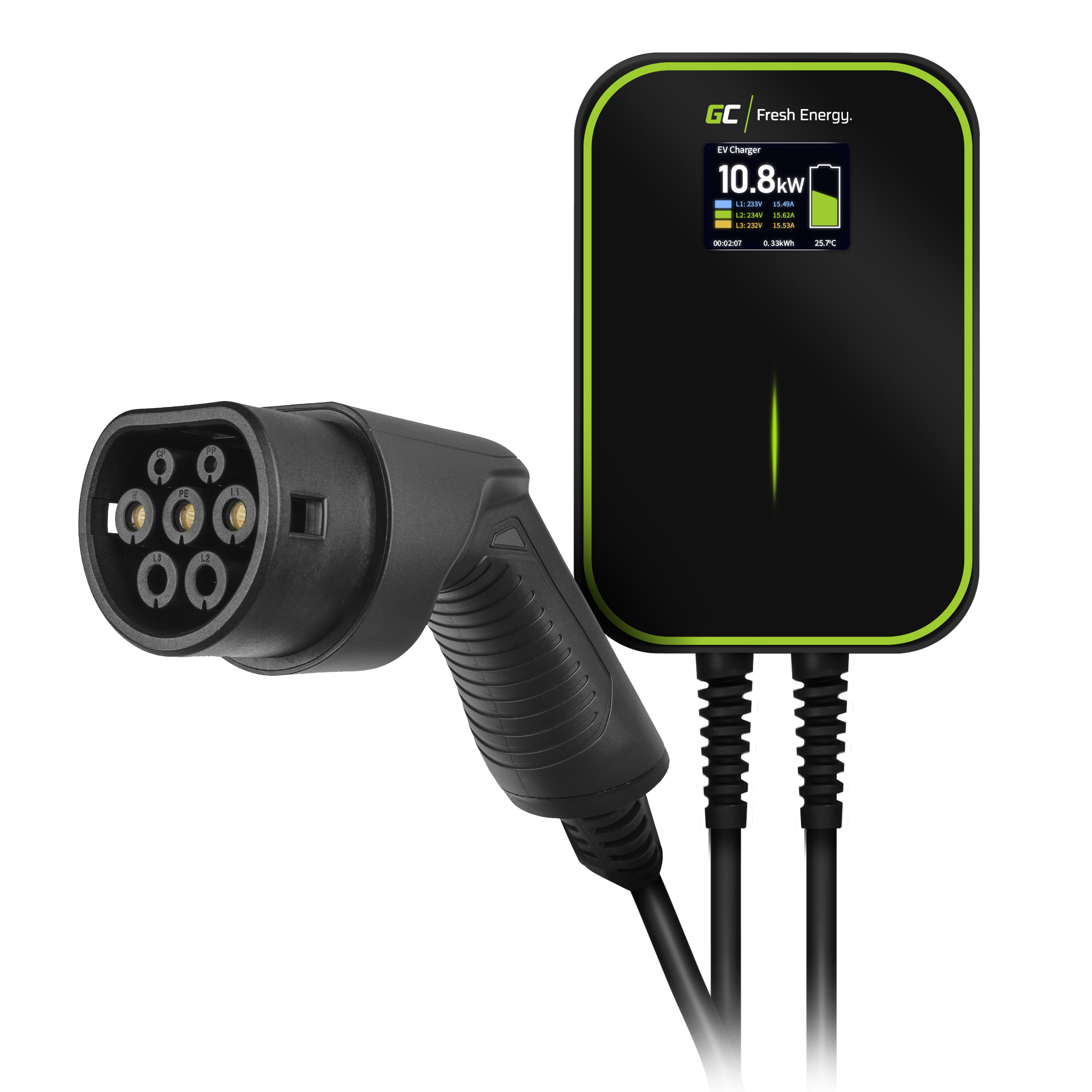 Charger for electric vehicles Green Cell Wallbox GC EV PowerBox 22 kW Type 2 (6 m), EV14