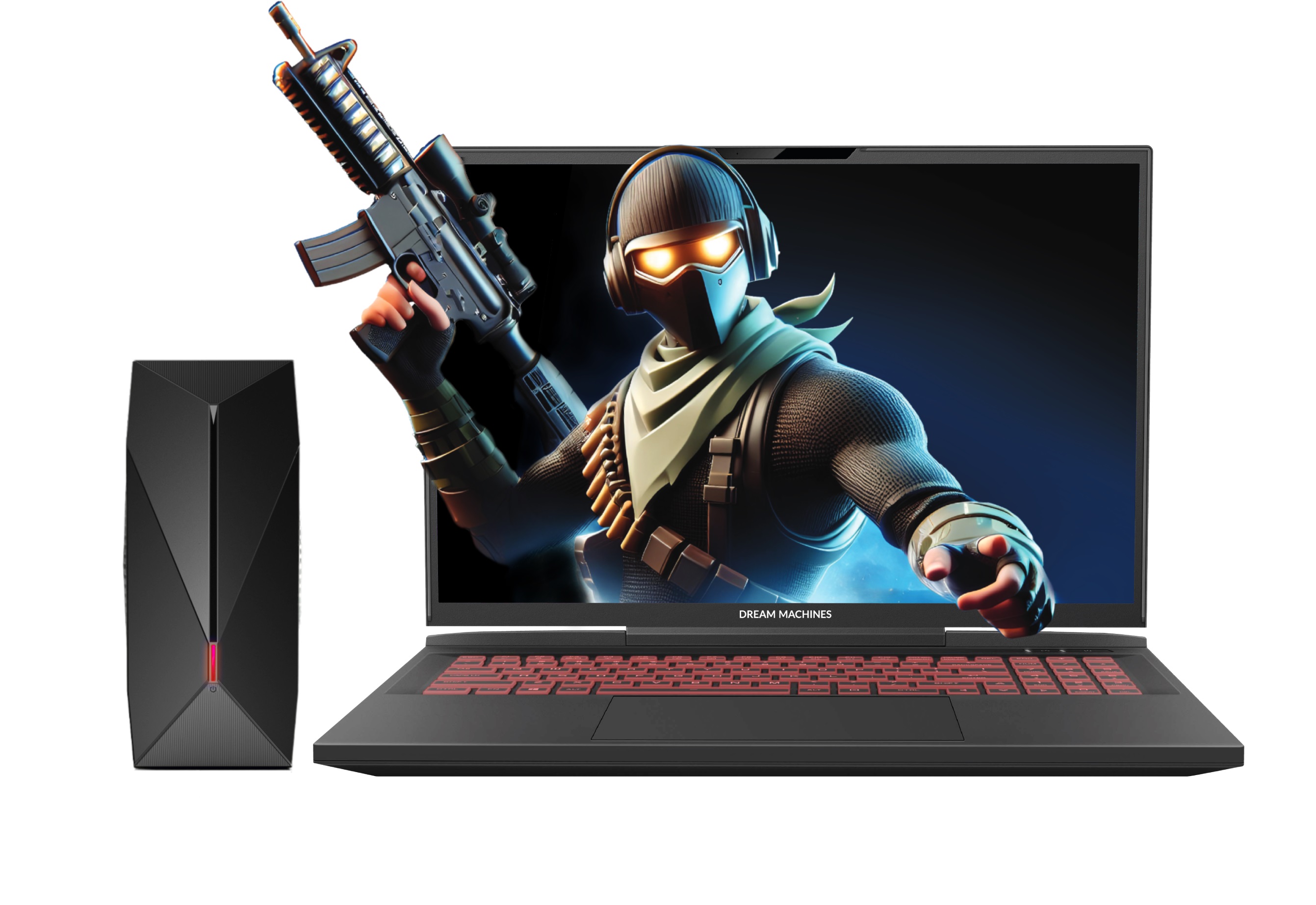 Ноутбук RX4080-17 17.3WQXGA IPS, Intel i9-14900HX, 32GB, F1TB, NVD4080-12, DOS, чорний Dream Machines (RX4080-17UA31)
