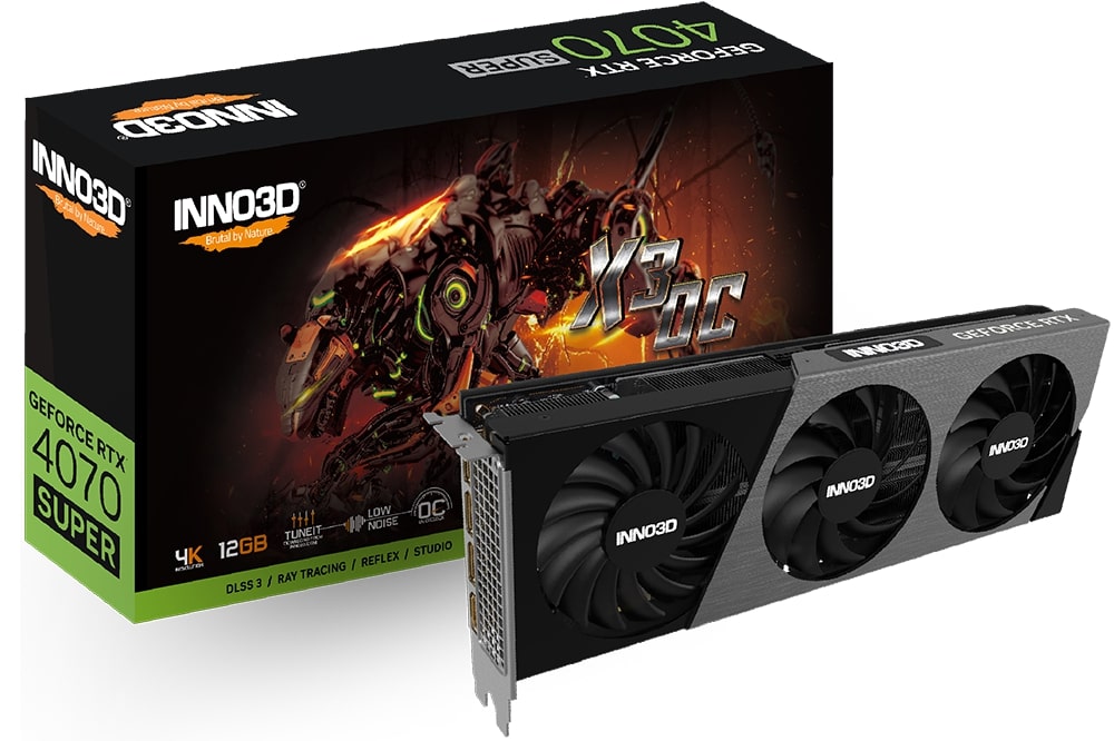 Відеокарта GeForce RTX 4070 Super 12GB, GDDR6X INNO3D (N407S3-126XX-186162L)