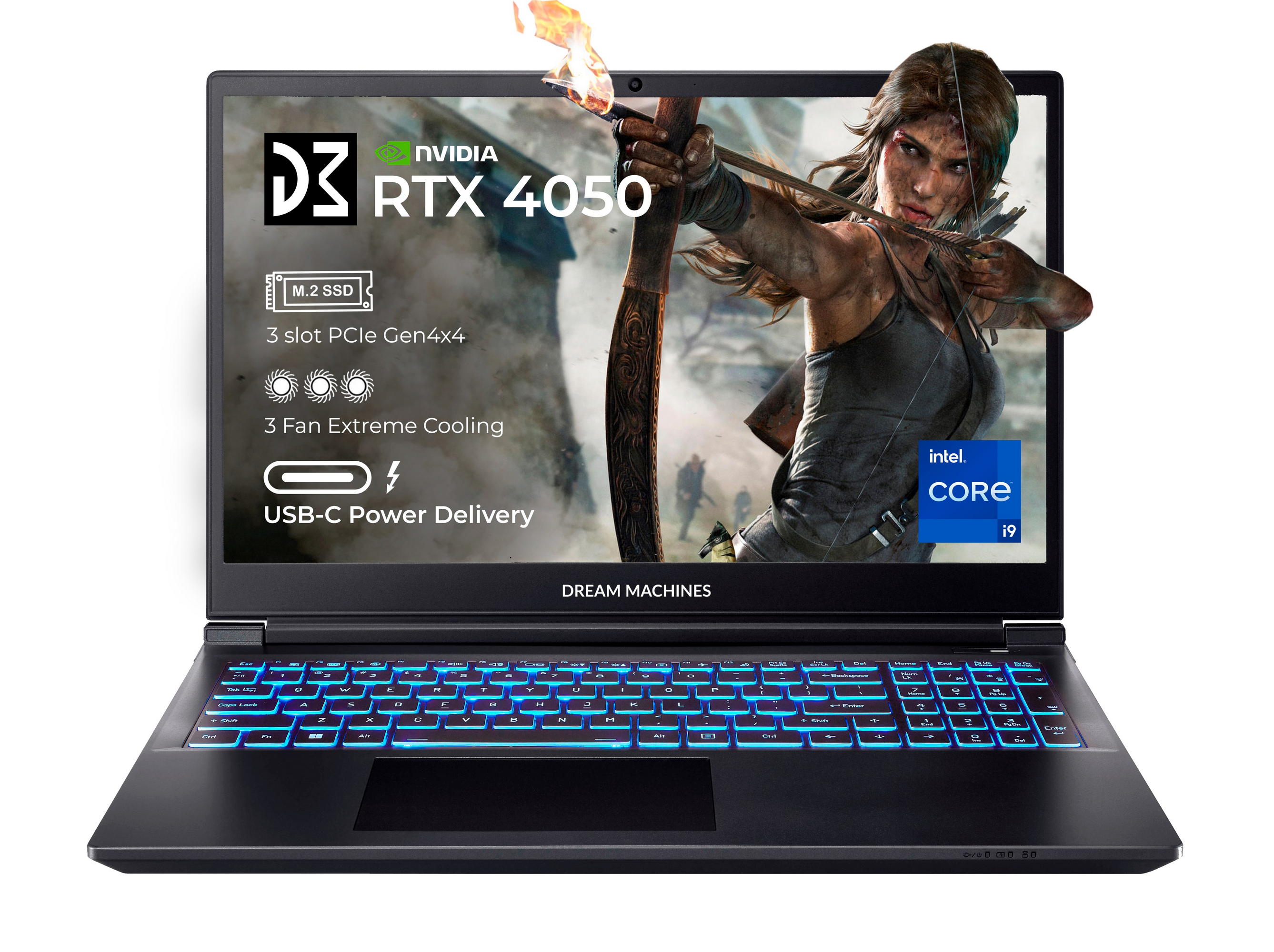 Ноутбук RG4060-16 16FHD+ IPS, Intel i9-14900HX, 32GB, F1TB, NVD4060-8, DOS, чорний Dream Machines (RG4060-16UA41)