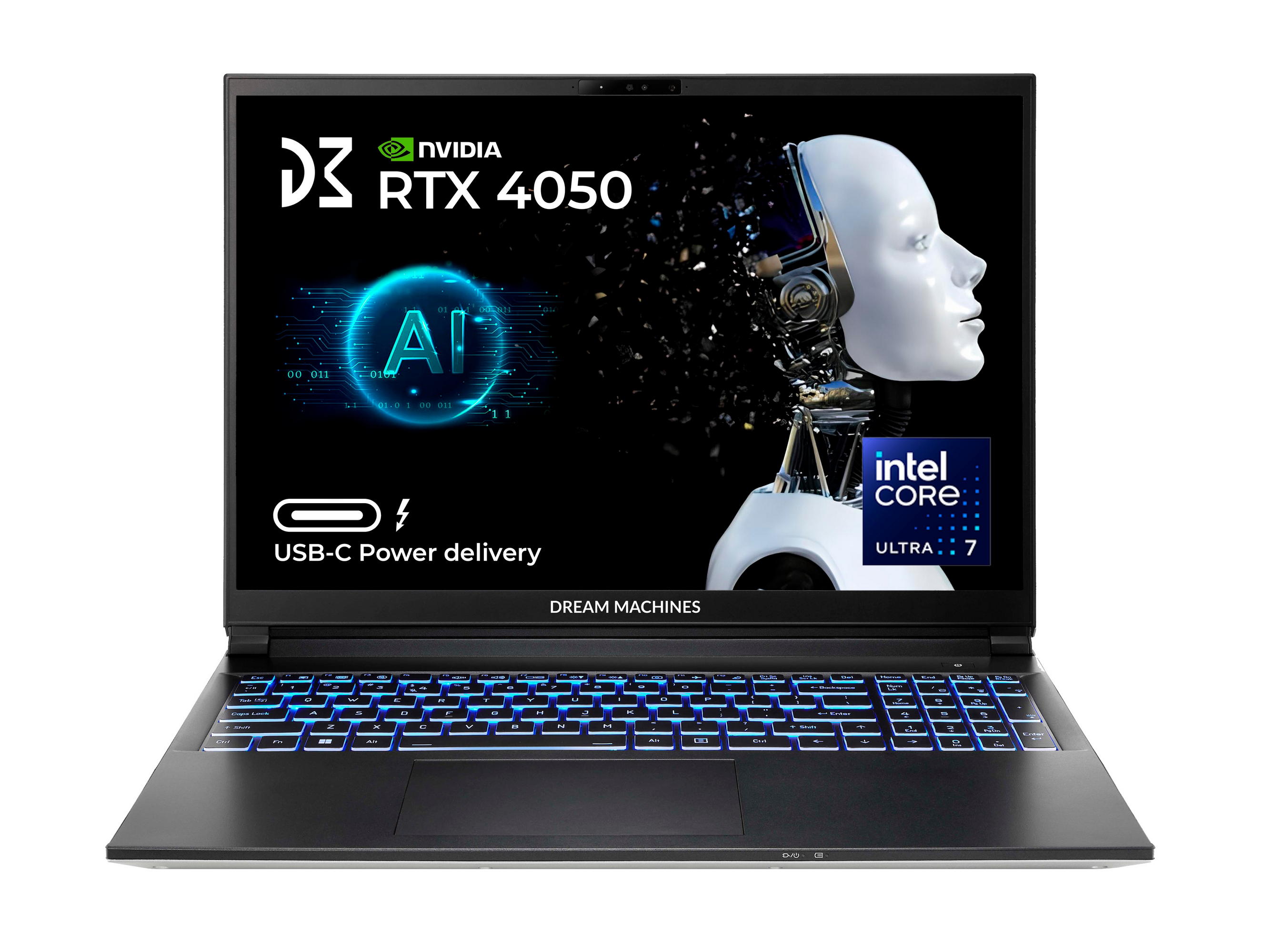 Ноутбук RG4050-16 16FHD+ IPS, Intel Ultra 7-155H, 32GB, F1TB, NVD4050-6, DOS, чорний Dream Machines (RG4050-16UA26)