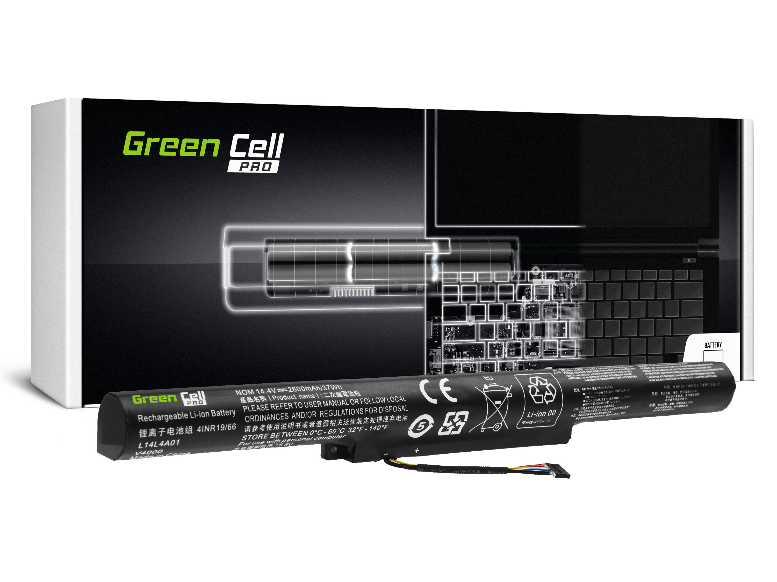 Green Cell Battery PRO L14L4A01 for Lenovo Z51 Z51-70 IdeaPad 500-15ISK
