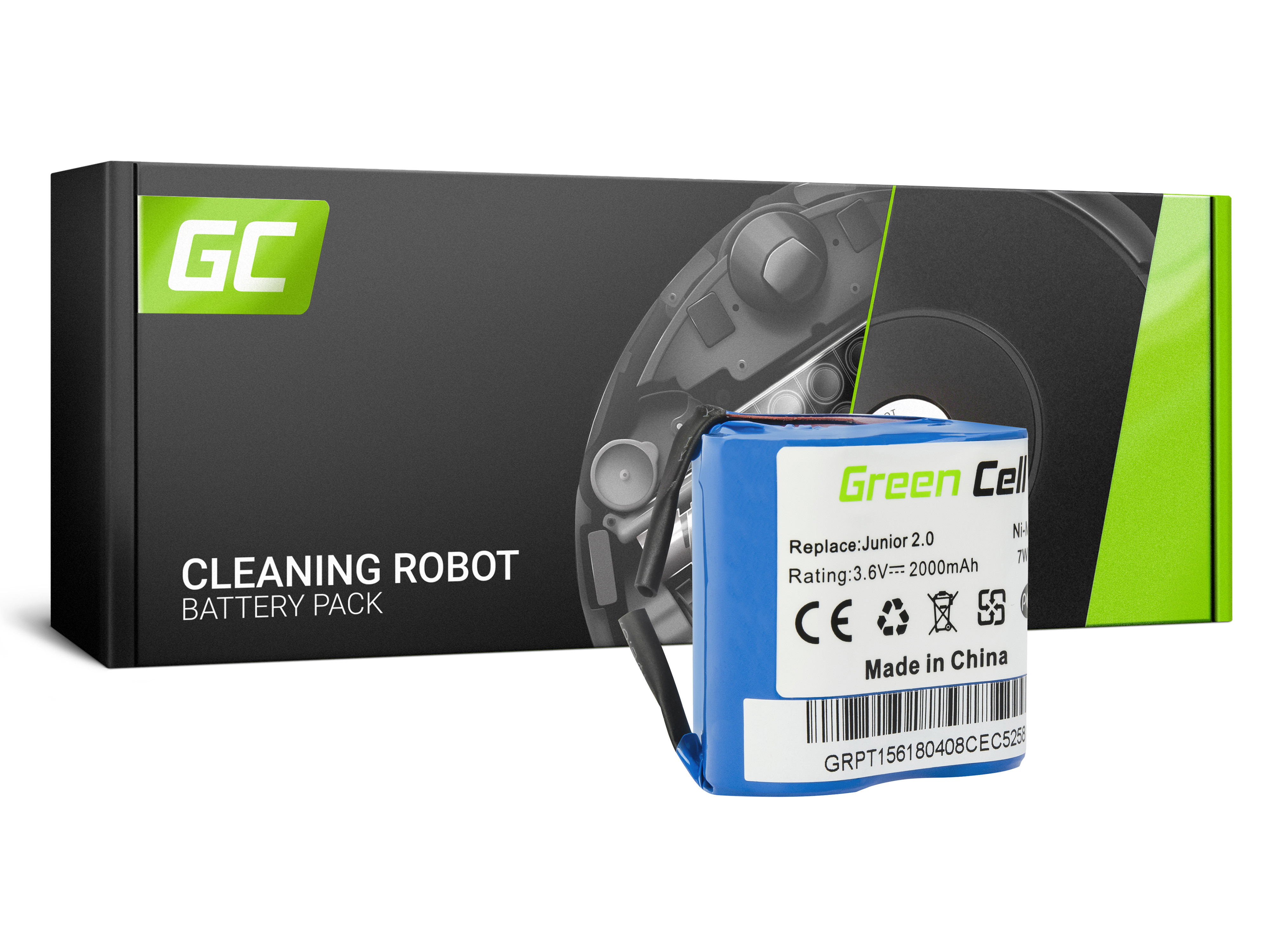 Green Cell Battery (2Ah 3.6V) Type141 for AEG Electrolux Junior 2.0