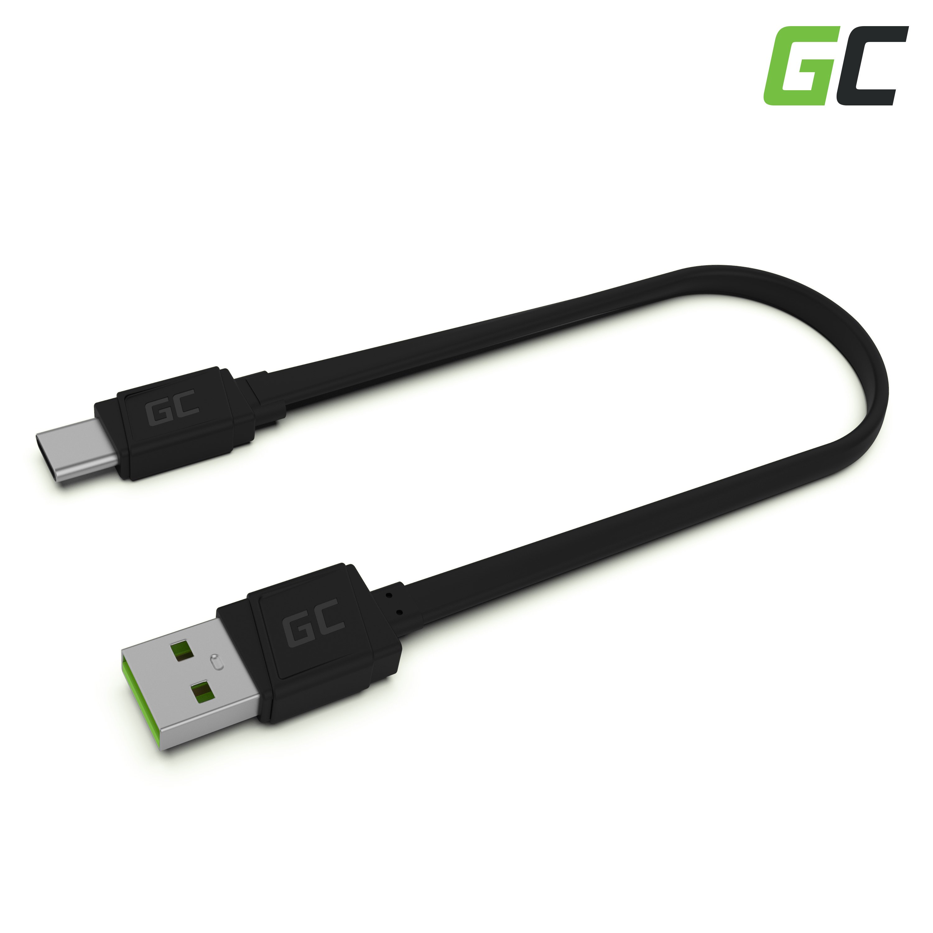 Green Cell Cable GCmatte USB-C Flat cable 25 cm with fast charging
