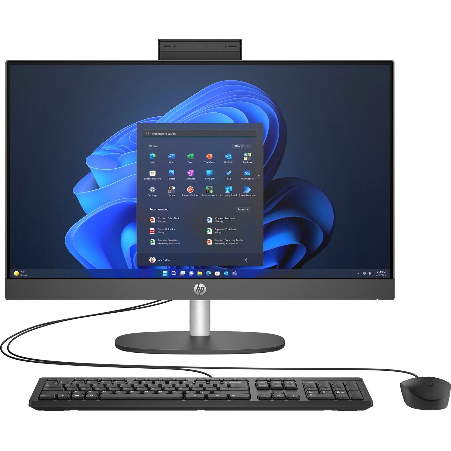 Моноблок 23.8'' HP ProOne 240 G10 Ultra7 155U/16Gb/SSD512Gb/Cam/K&M/WiFi/DOS