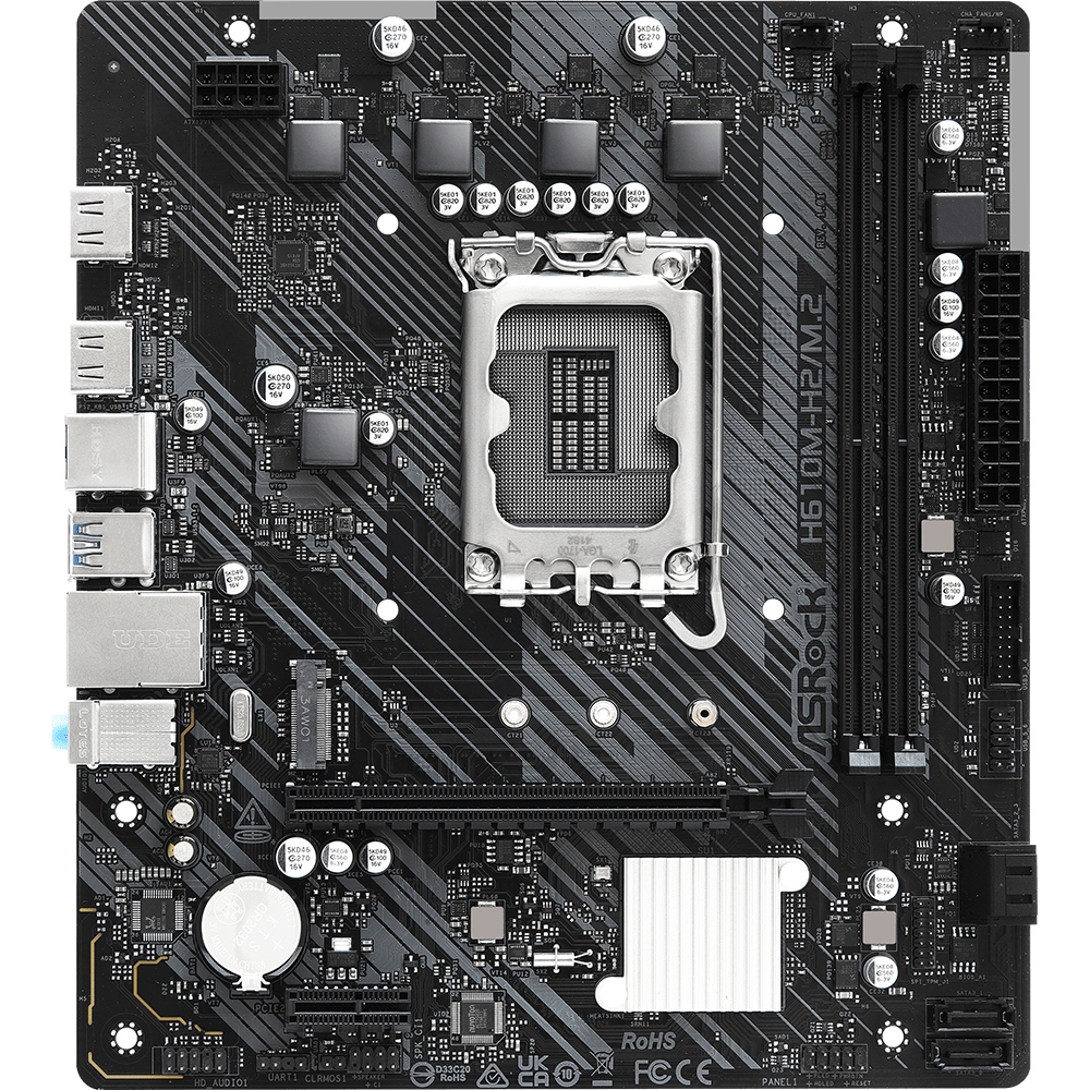 ASRock H610M-H2/M.2 (1700/H610, 2*DDR4, 1xPCIex16, 2xHDMI, 4xSATA, M.2, GLan, 7.1ch, mATX)