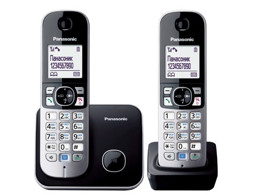 Радіотелефон DECT + дод.слухавка (чорний) KX-TG6812UAB