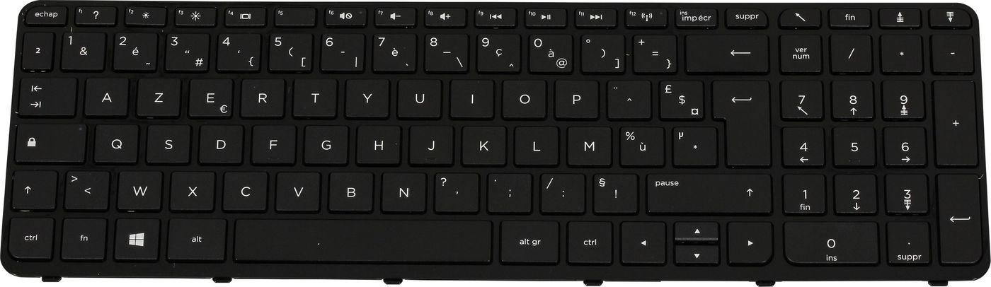KEYBOARD TP BLK FR