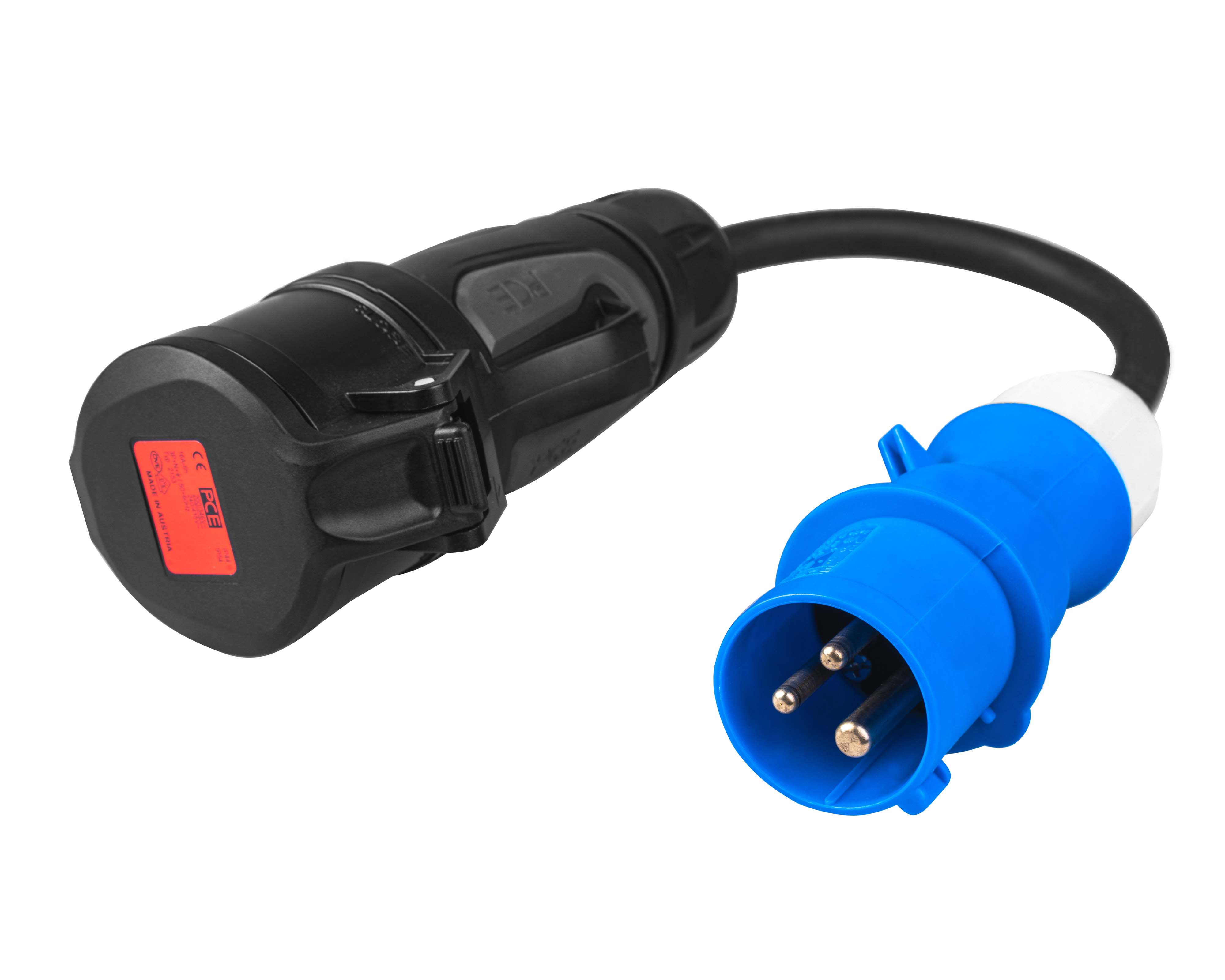 Green Cell Power adapter Red CEE 16A 400V 5P to Blue CEE 16A 230V 3P