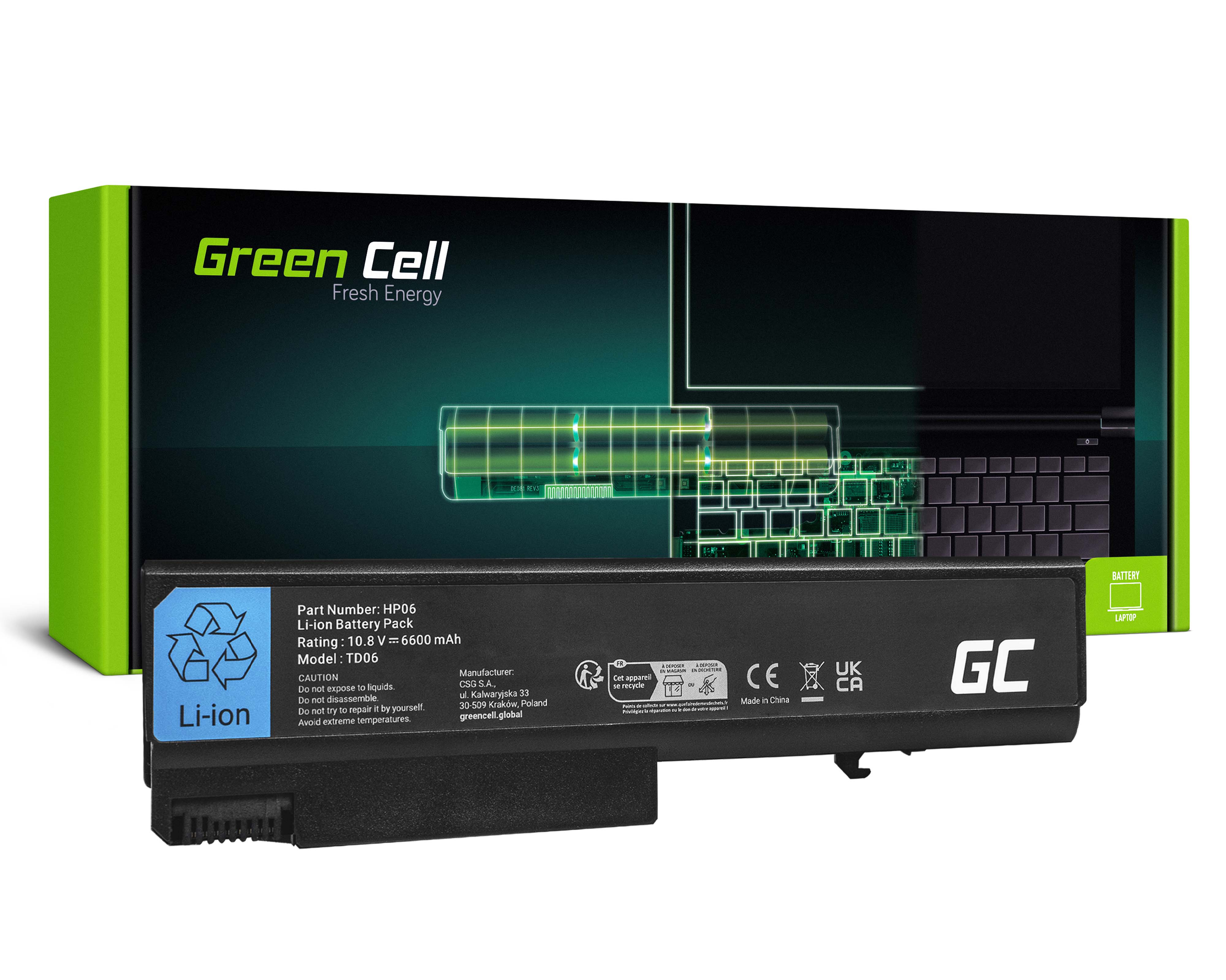 Green Cell Battery TD09 for HP EliteBook 6930p 8440p 8440w Compaq 6450b 6545b 6530b 6540b 6555b 6730b ProBook 6550b