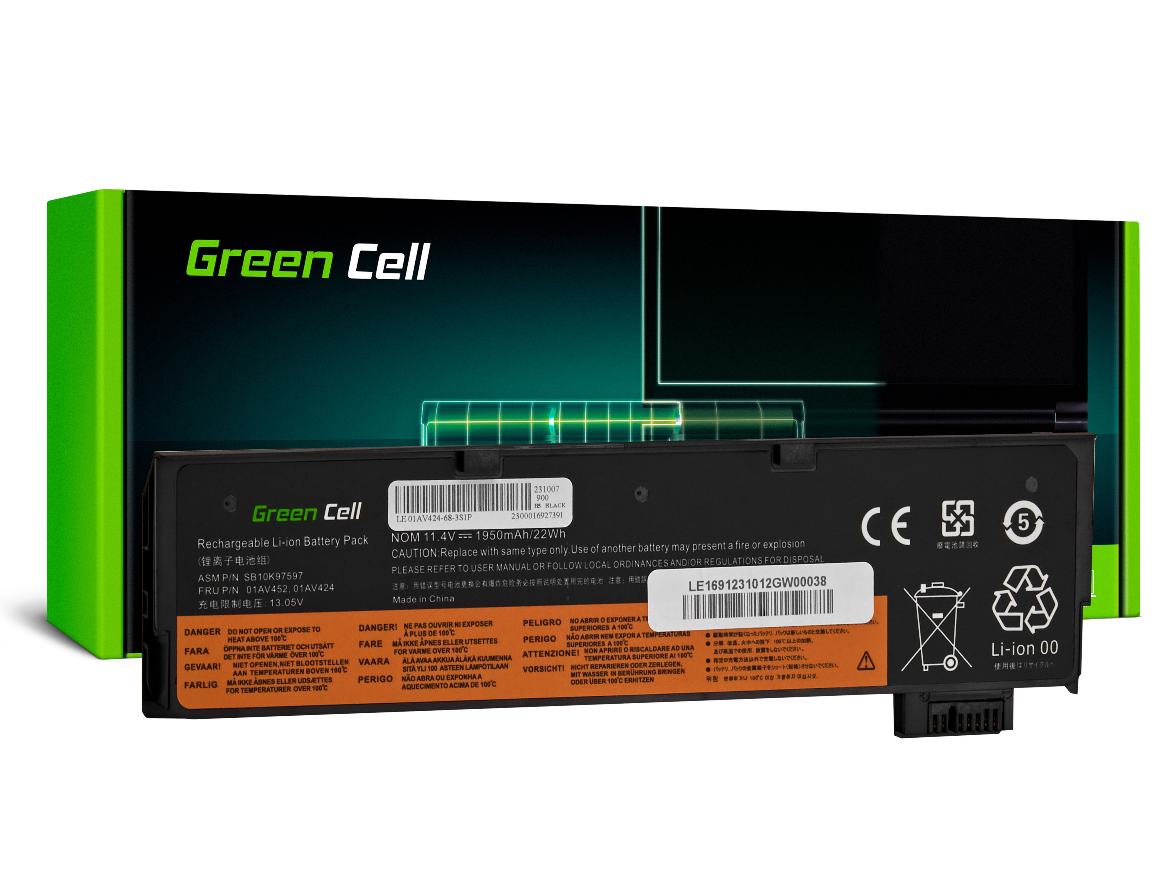 Green Cell Battery 01AV422 01AV490 01AV491 01AV492 for Lenovo ThinkPad T470 T480 T570 T580 T25 A475 A485 P51S P52S