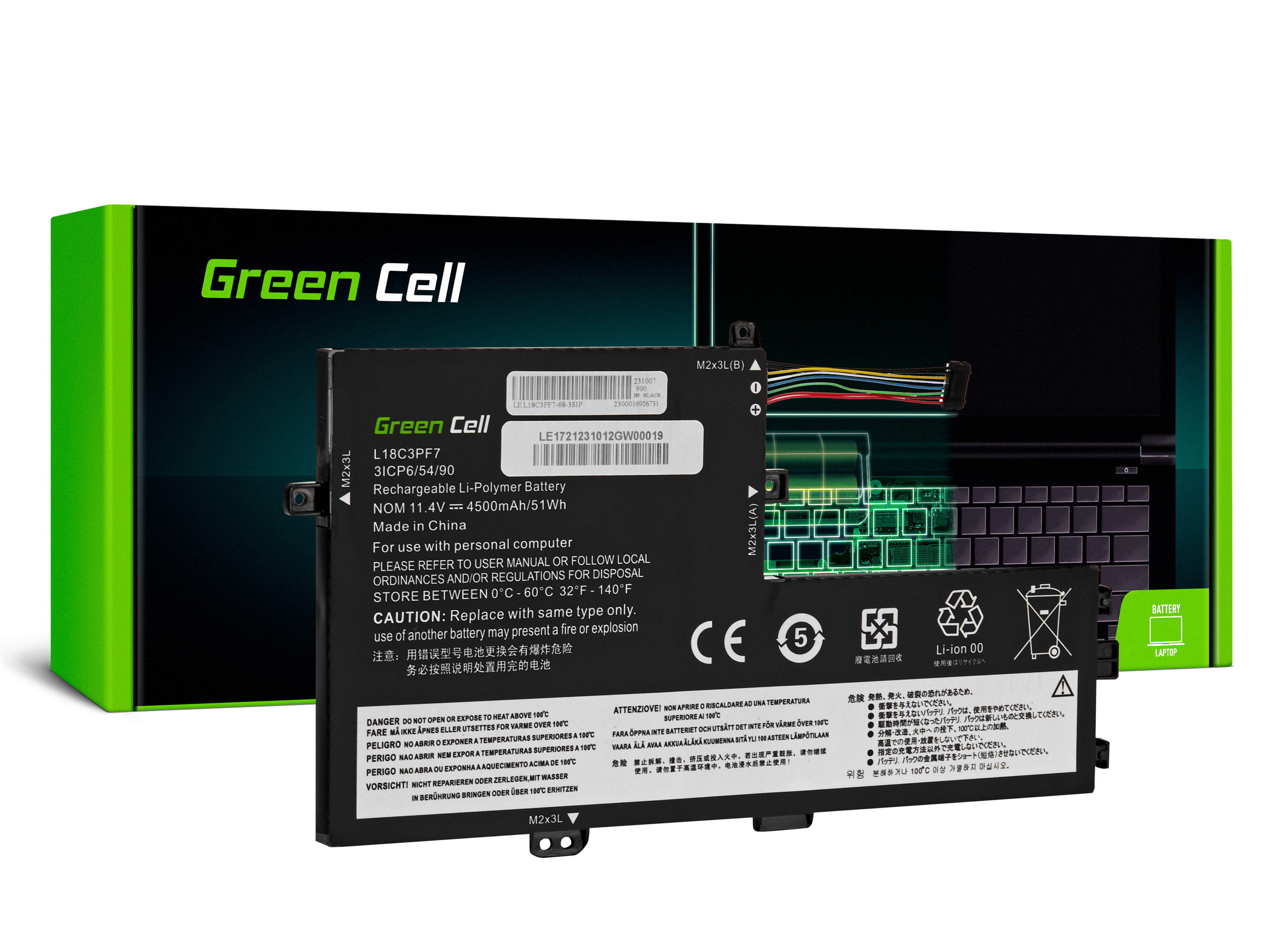Green Cell battery L18C3PF6 L18C3PF7 L18M3PF6 L18M3PF7 for Lenovo IdeaPad C340-15IIL S340-14API S340-15API S340-15IIL S340-15IWL