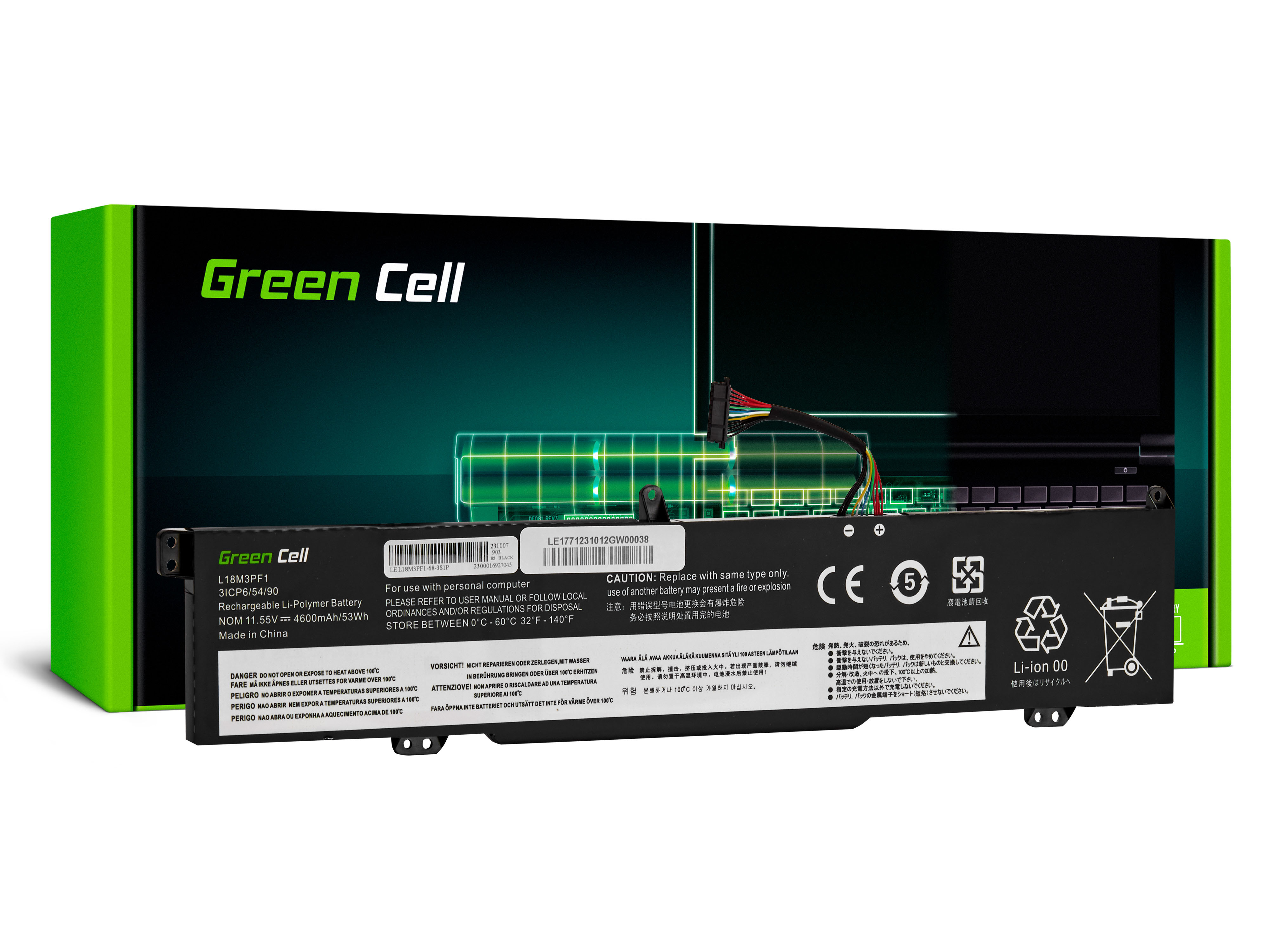 Green Cell Battery L18C3PF1 L18M3PF1 for Lenovo Ideapad L340-15IRH L340-17IRH
