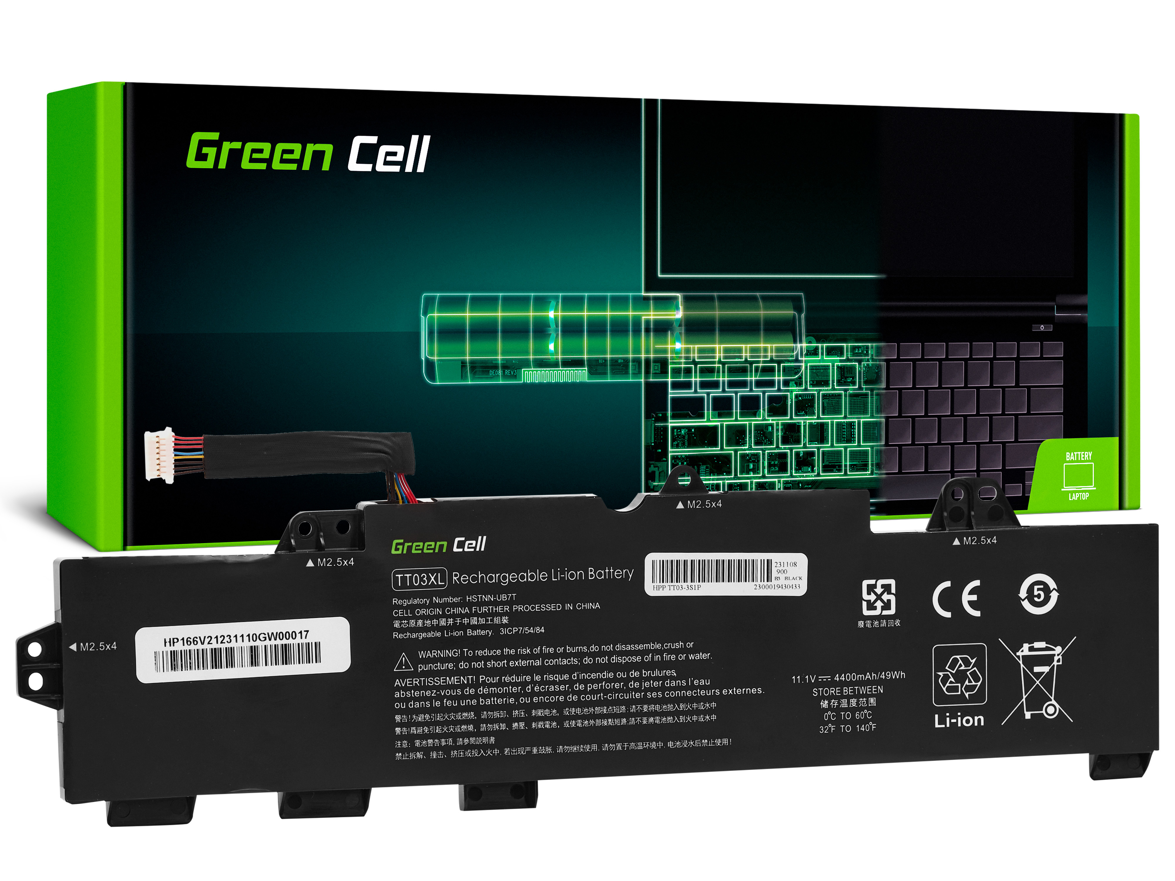 Bateria Green Cell TT03XL do HP EliteBook 755 G5 850 G5, HP ZBook 15u G5