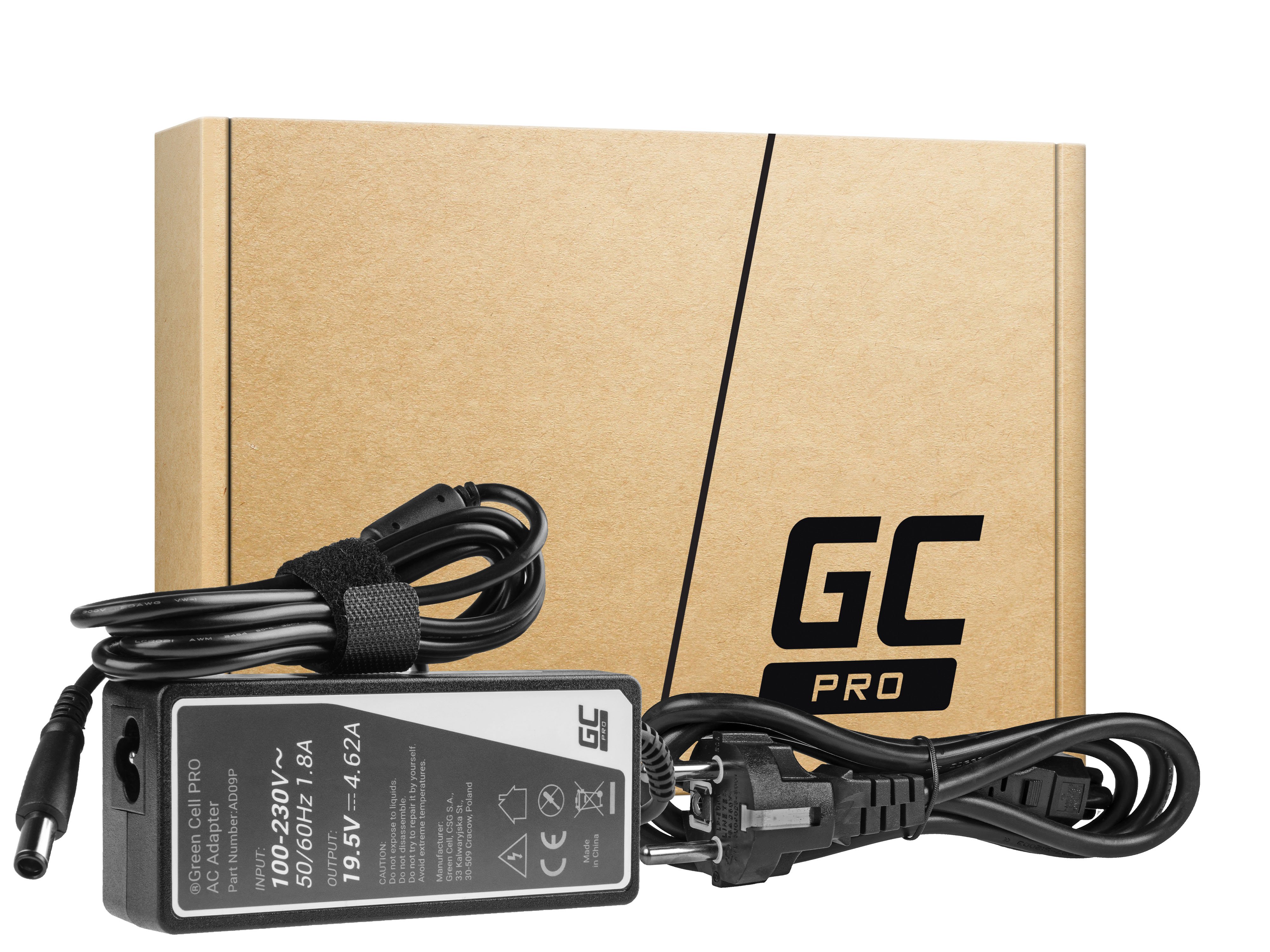 Green Cell PRO Charger / AC Adapter 19.5V 4.62A 90W for Dell Inspiron 15R N5010 N5110 Latitude E6410 E6420 E6430 E6510 E6520