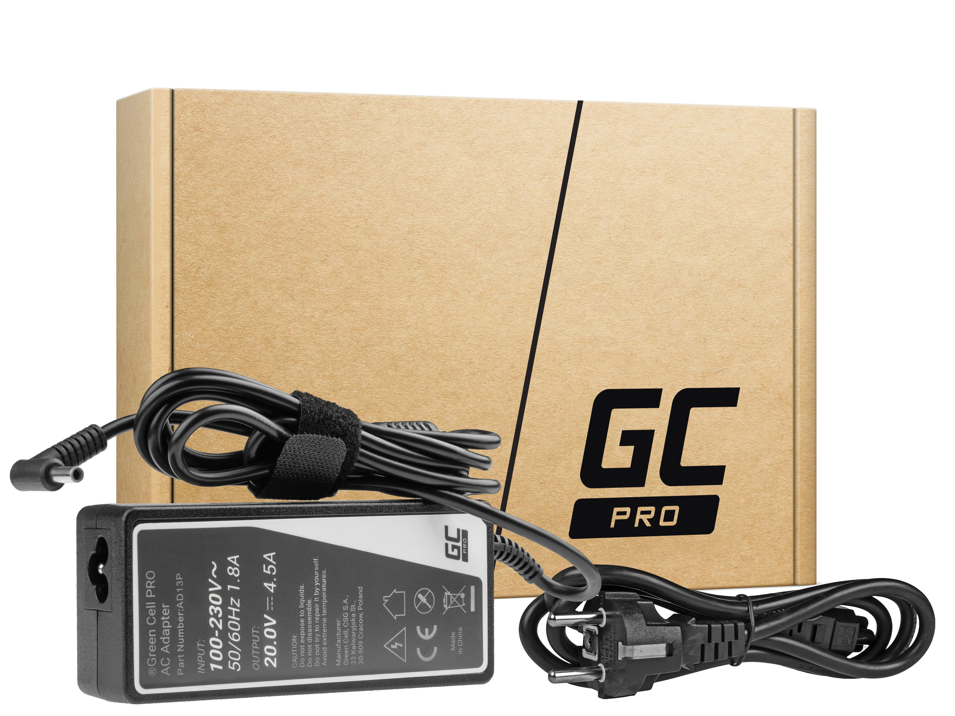 Green Cell PRO Charger / AC Adapter 20V 4.5A 90W for Lenovo B570 G550 G570 G575 G770 G780 G580 G585 IdeaPad P580 Z510 Z580 Z585