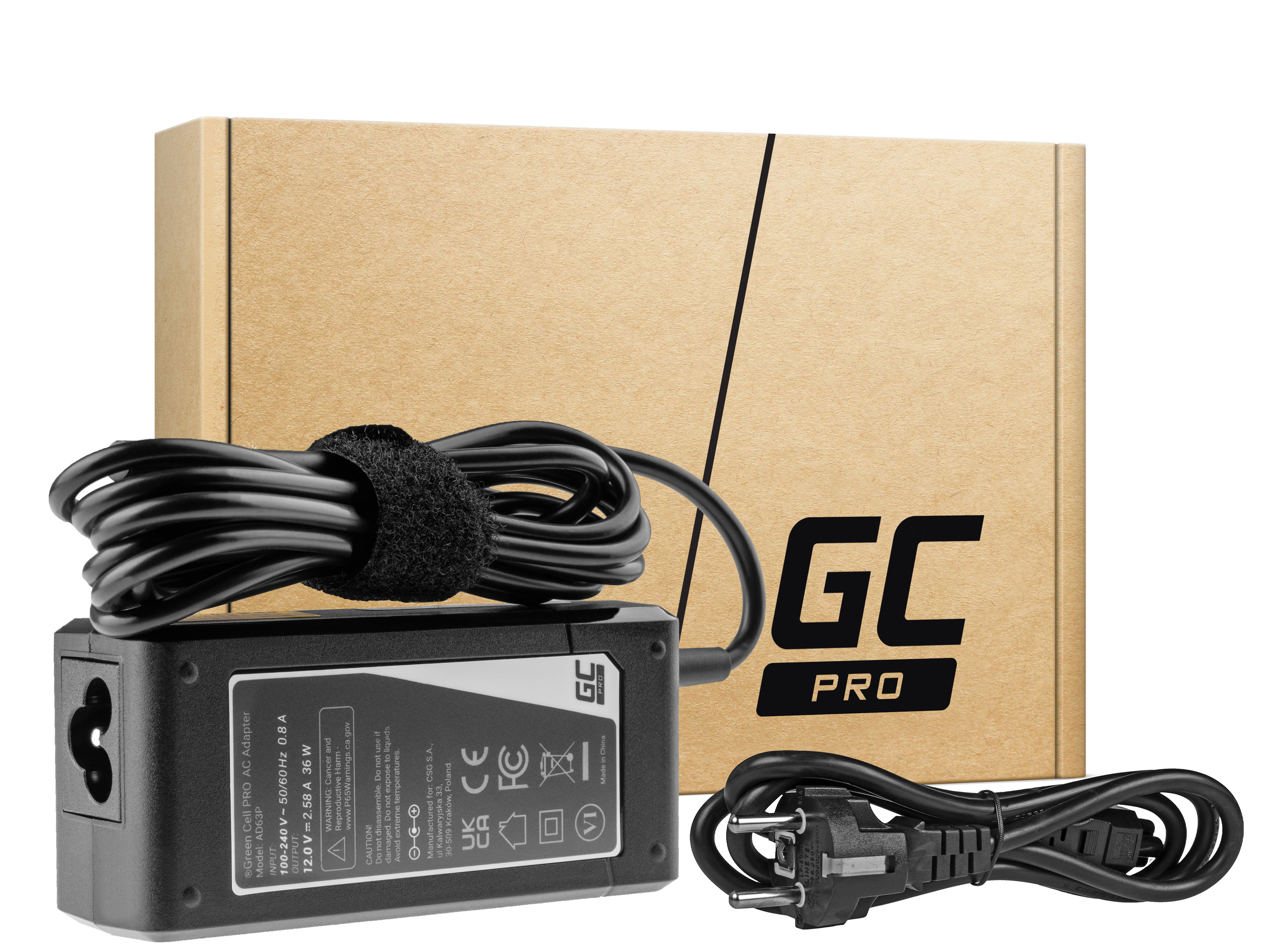 Green Cell PRO Charger / AC Adapter 12V 2.58A 36W for Microsoft Surface Pro 3 i Pro 4