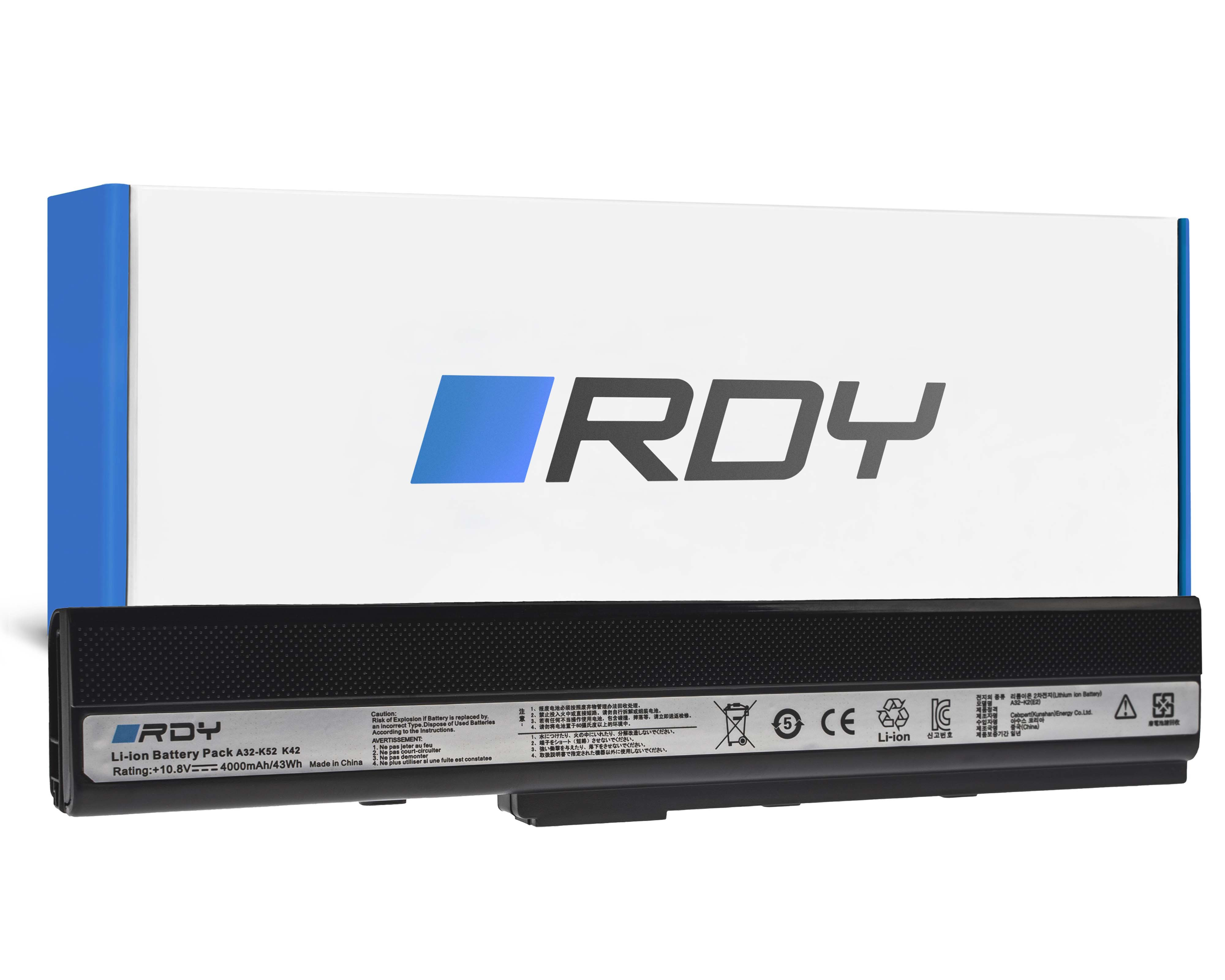 Battery RDY A32-K52 to Asus A52 A52F A52N K42 K52 K52D K52F K52J