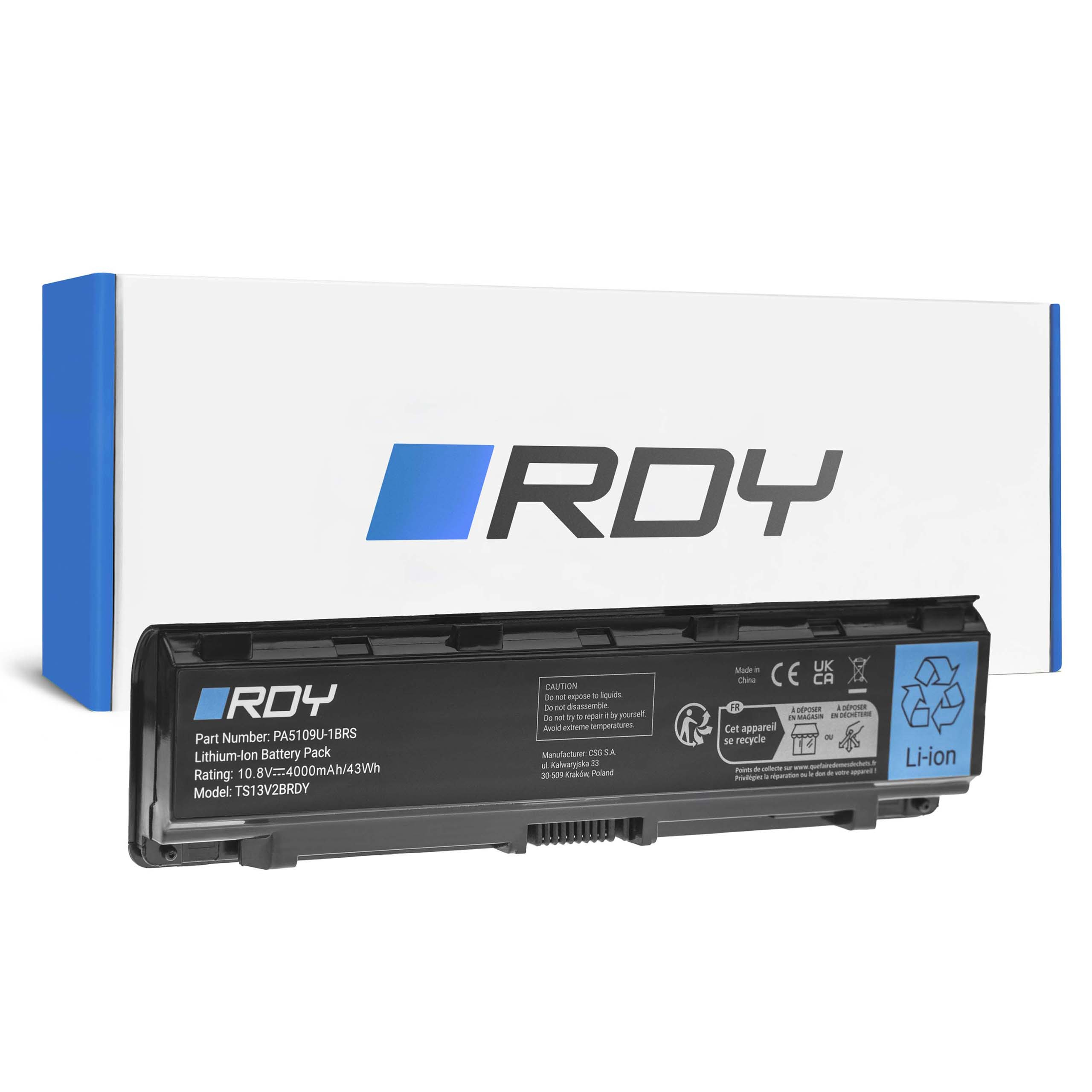 RDY Laptop Battery PA5109U-1BRS PA5110U-1BRS PABAS272 for Toshiba Satellite C50 C50D C55 C55D C70 C75 C75D L70