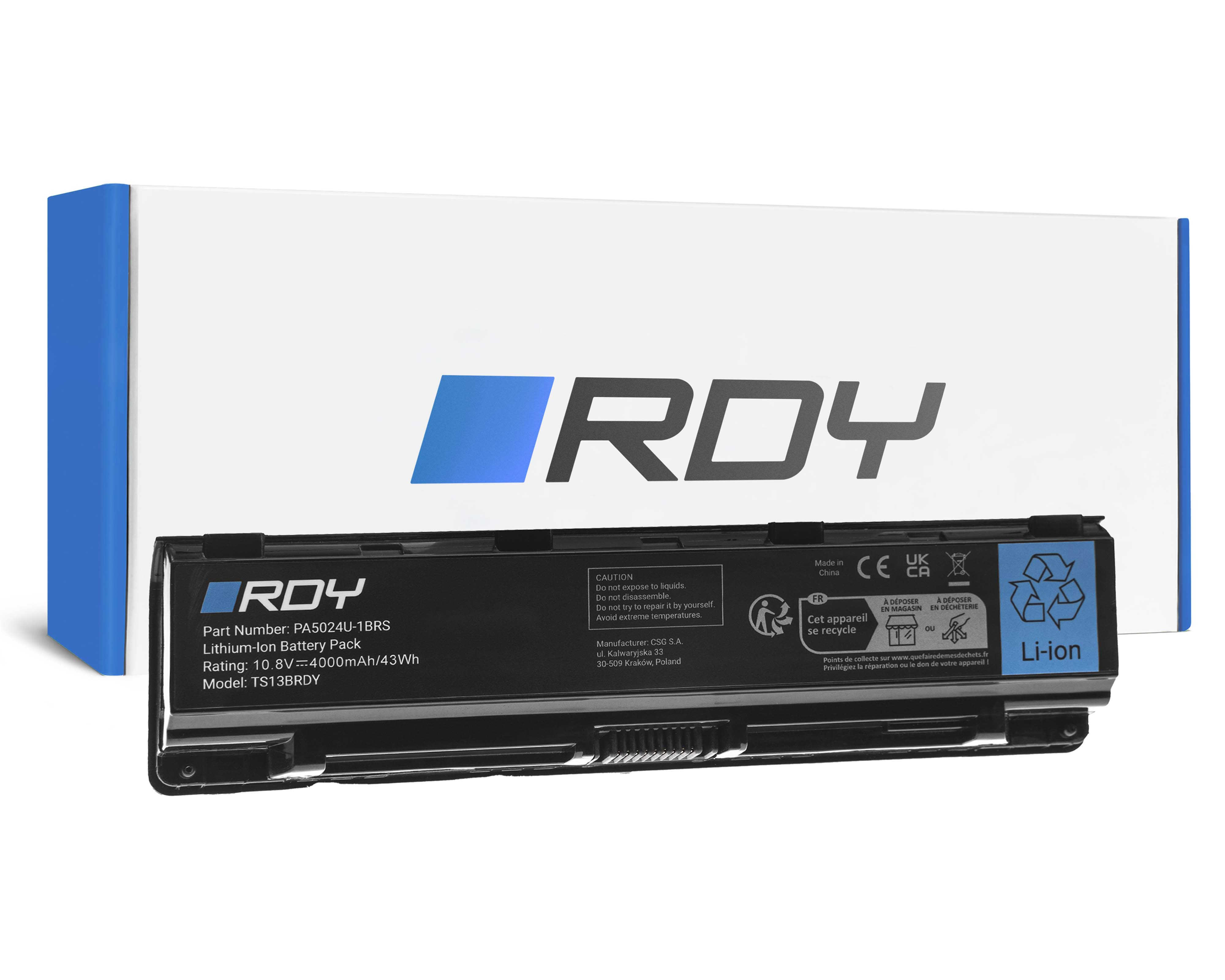 Battery RDY PA5024U-1BRS to Toshiba Satellite C850 C855 C870 L850 L855
