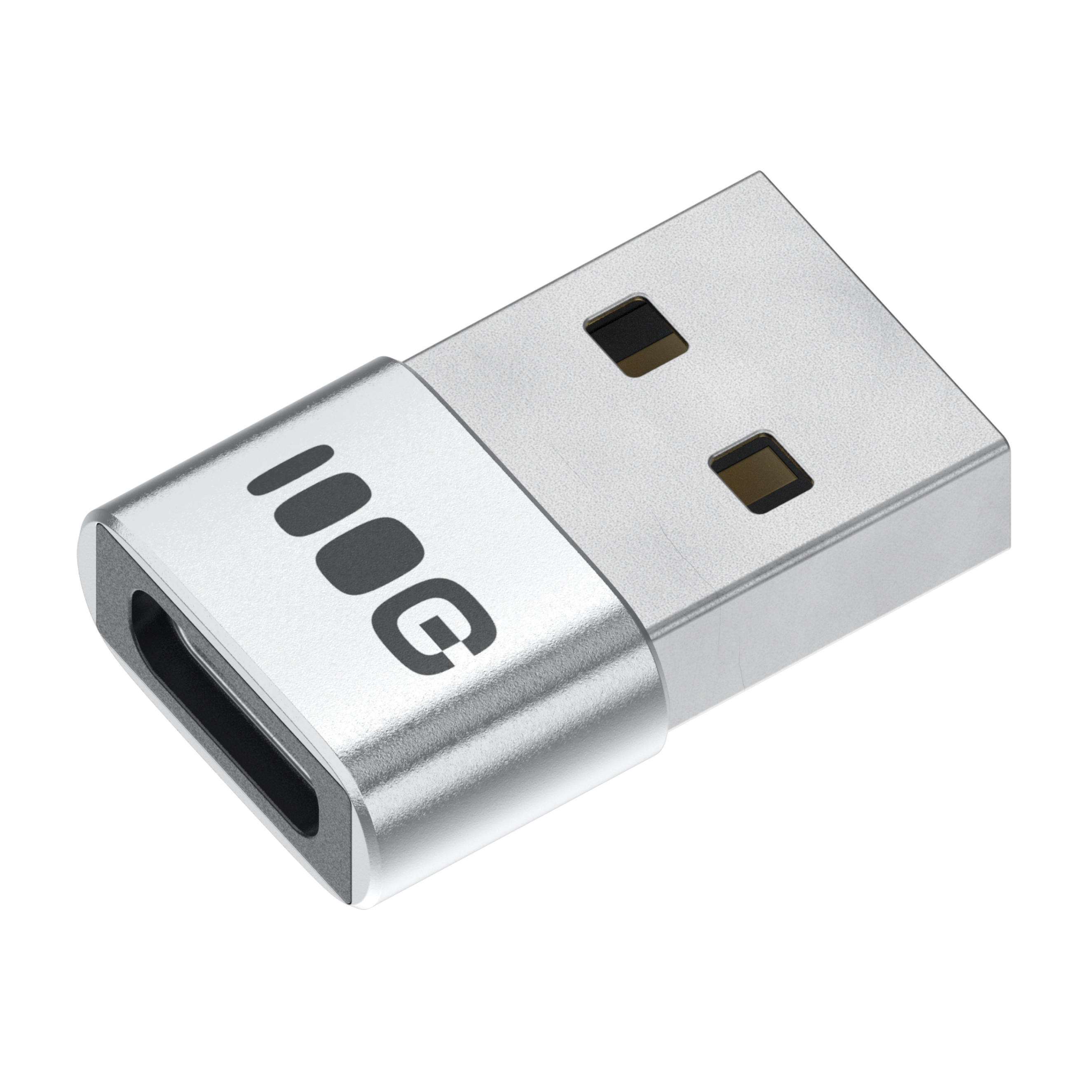 Plug&Play adapter Greencell 2.4A USB-A to USB-C data transfer 480 Mbps 12W aluminum