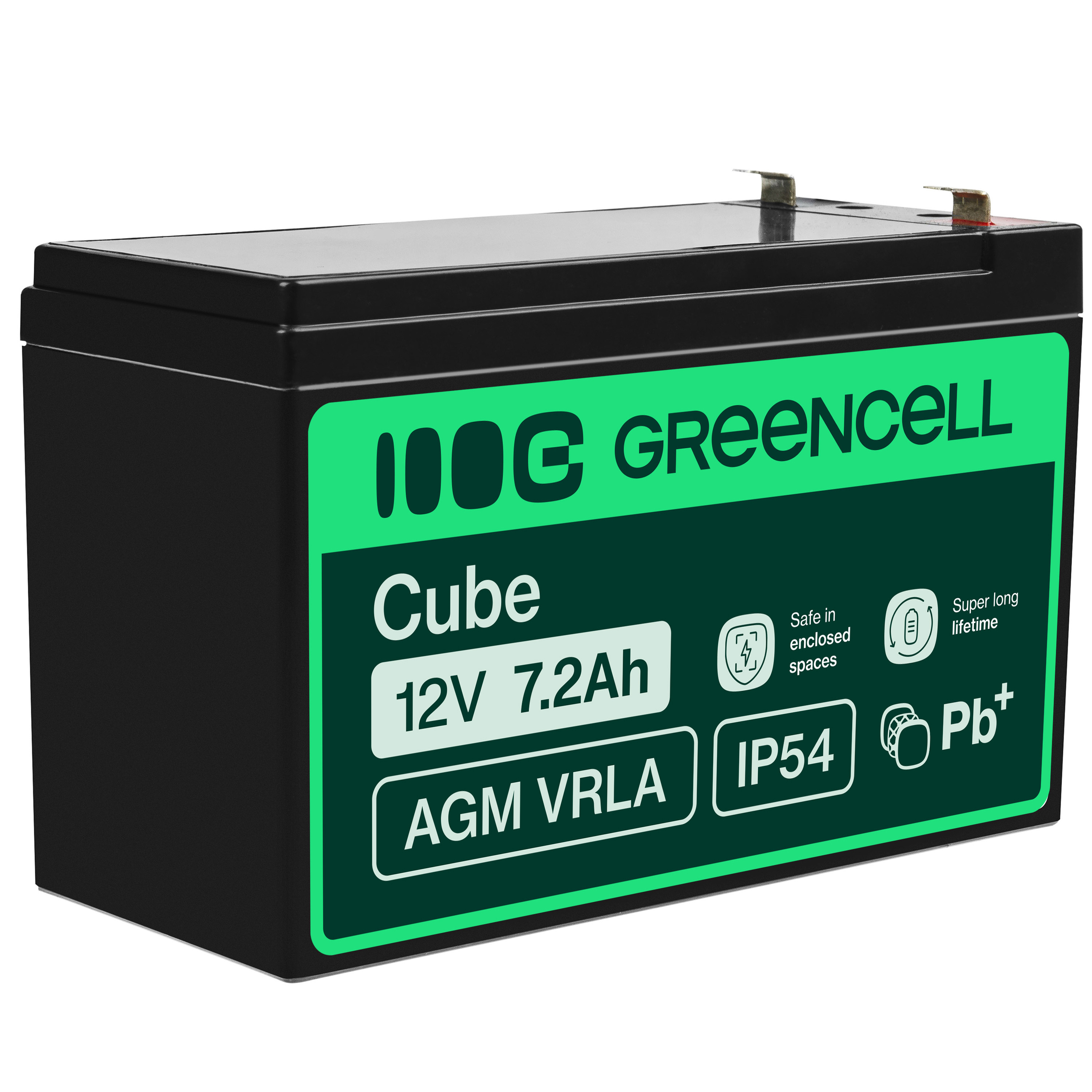 Battery for UPS Green Cell AGM VRLA 12V 7.2Ah, AGM05