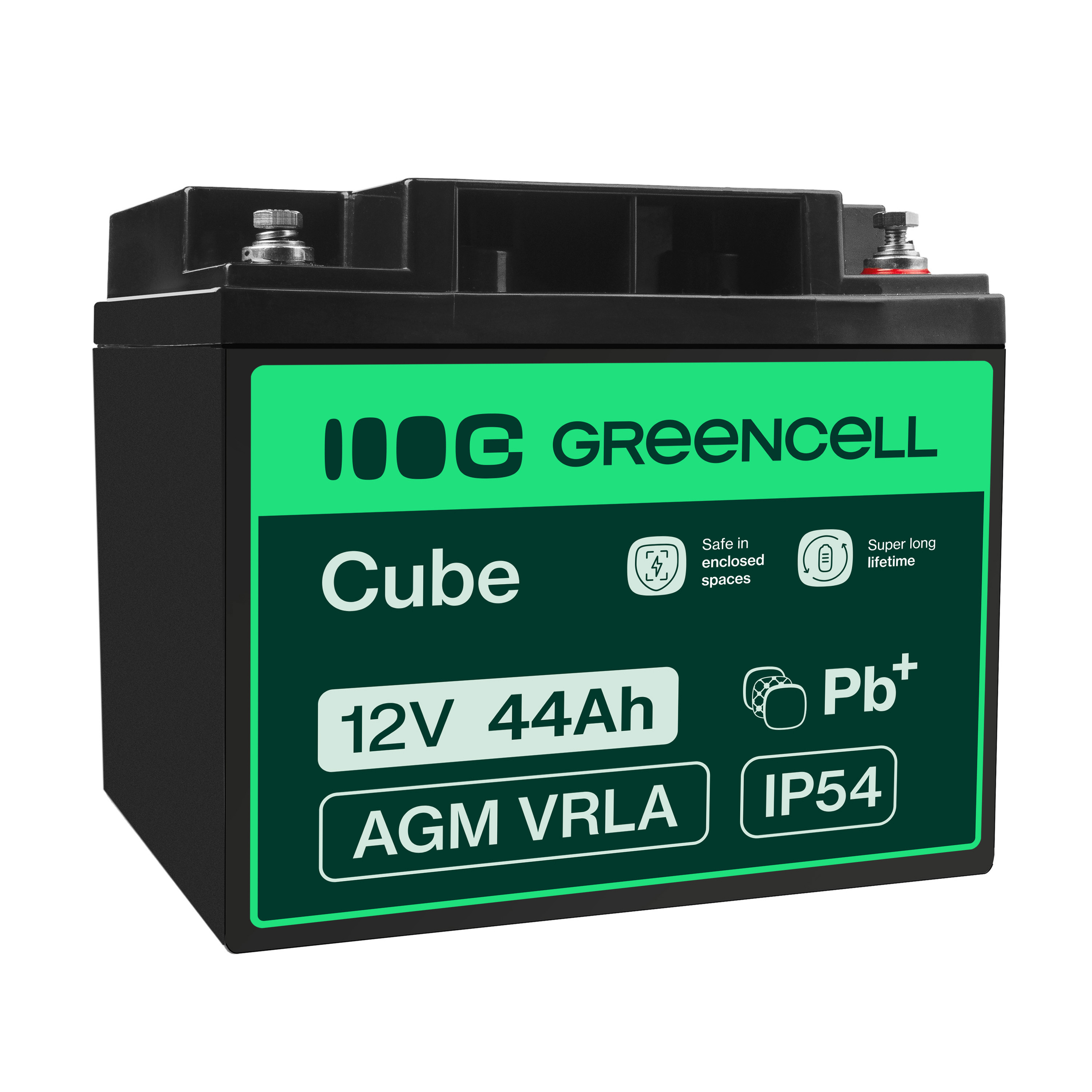 Акумуляторна батарея до ДБЖ GreenCell AGM VRLA 12V 44Ah, AGM23