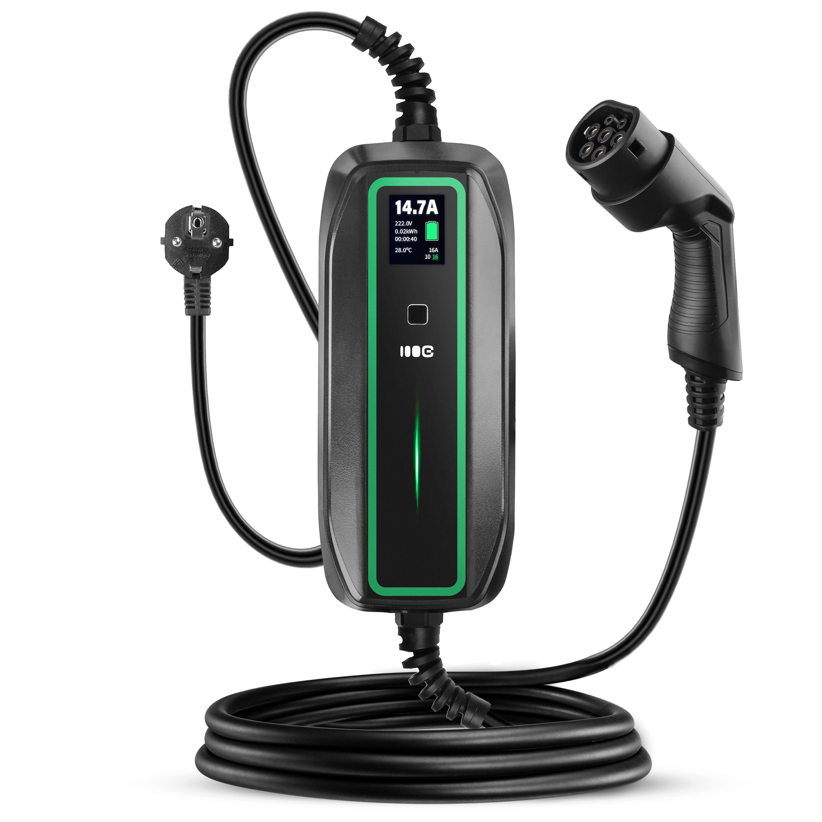 Mobile charger Green Cell Mobile Charger 3.6kW Type 2 to Schuko 6.5m, EV16