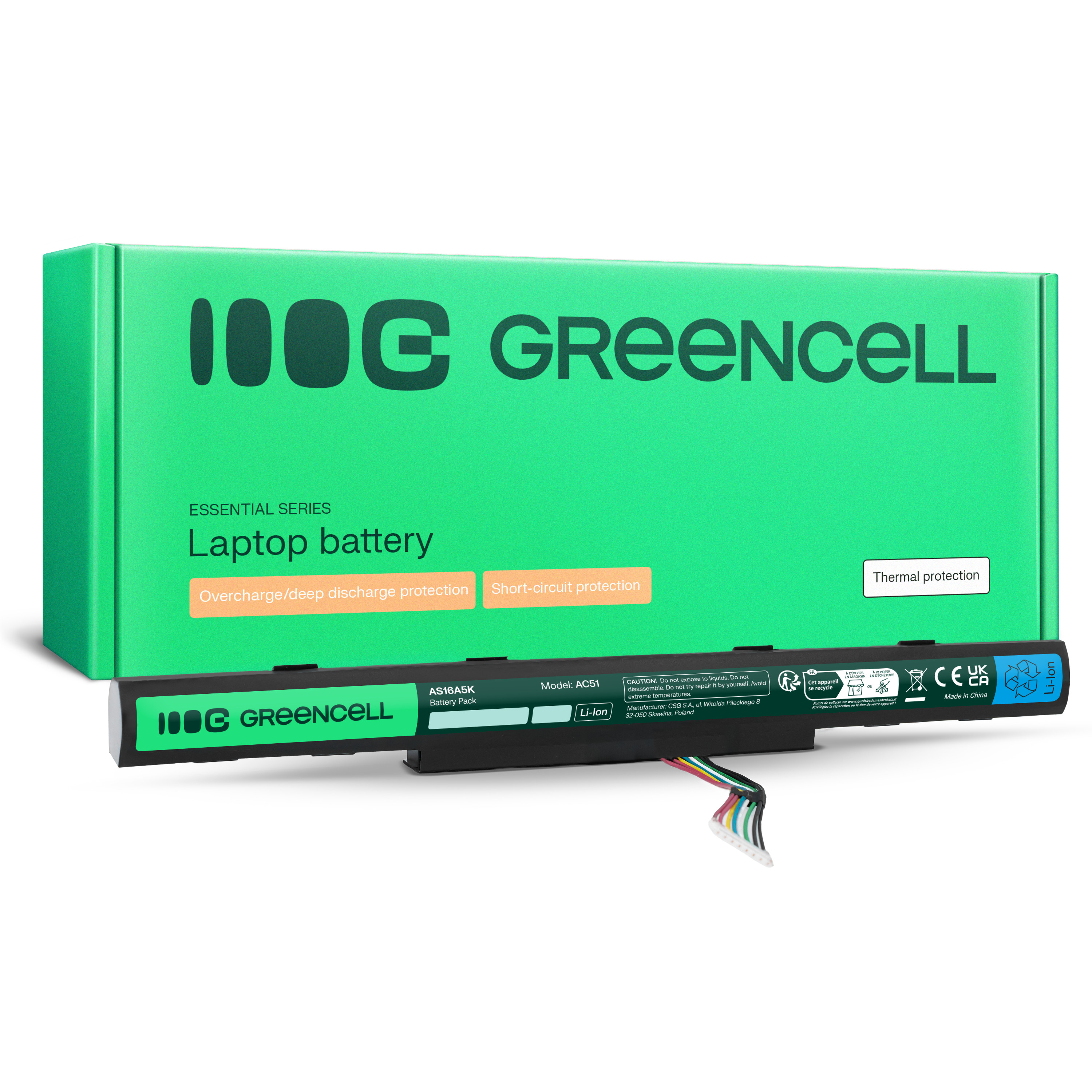 Green Cell Battery AS16A5K for Acer Aspire E15 E5-553 E5-553G E5-575 E5-575G F15 F5-573 F5-573G