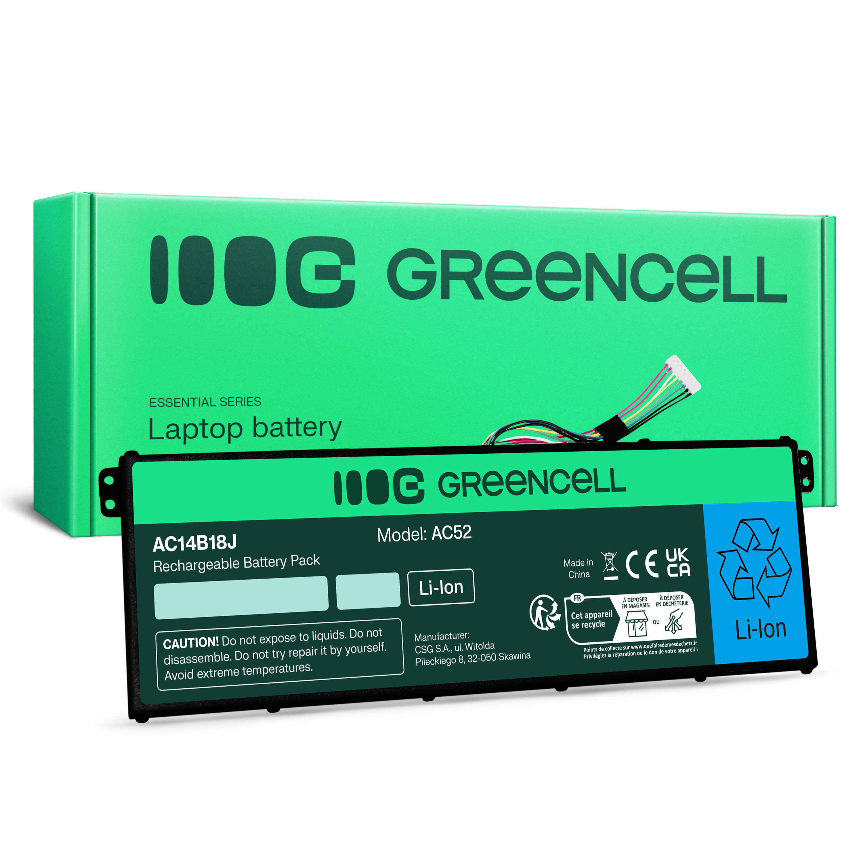 Green Cell Battery AC14B13J AC14B18J for Acer Aspire ES1-111M ES1-331 ES1-531 ES1-533 ES1-571