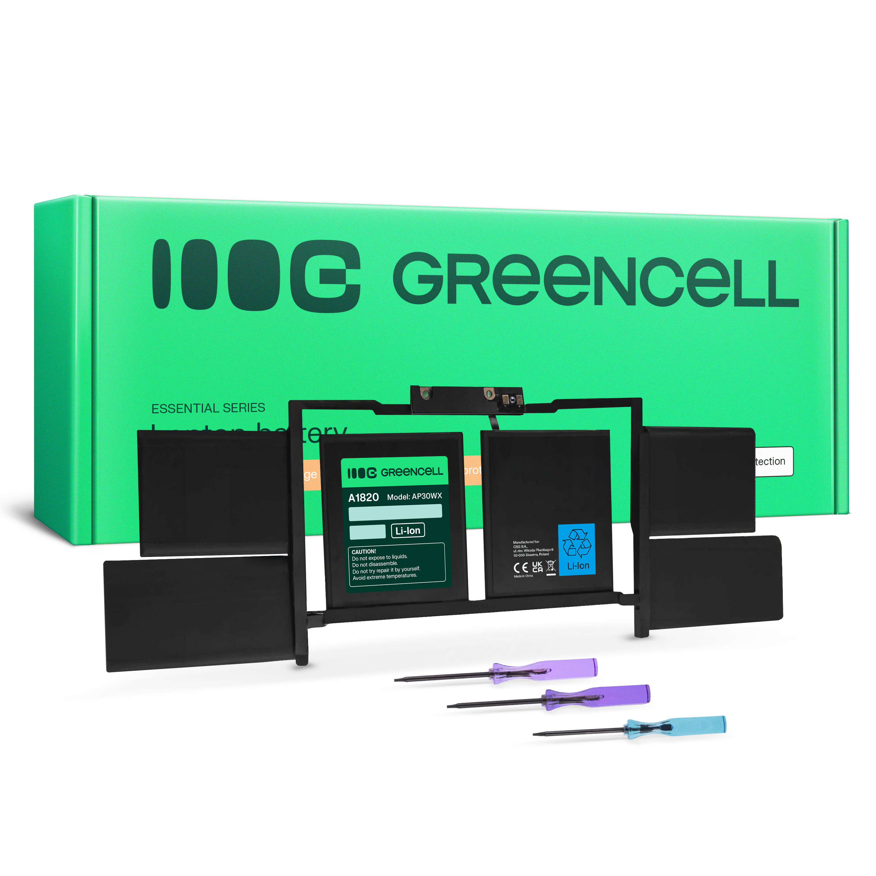 Green Cell Battery A1820 for Apple MacBook Pro 15 A1707 (2016, 2017)