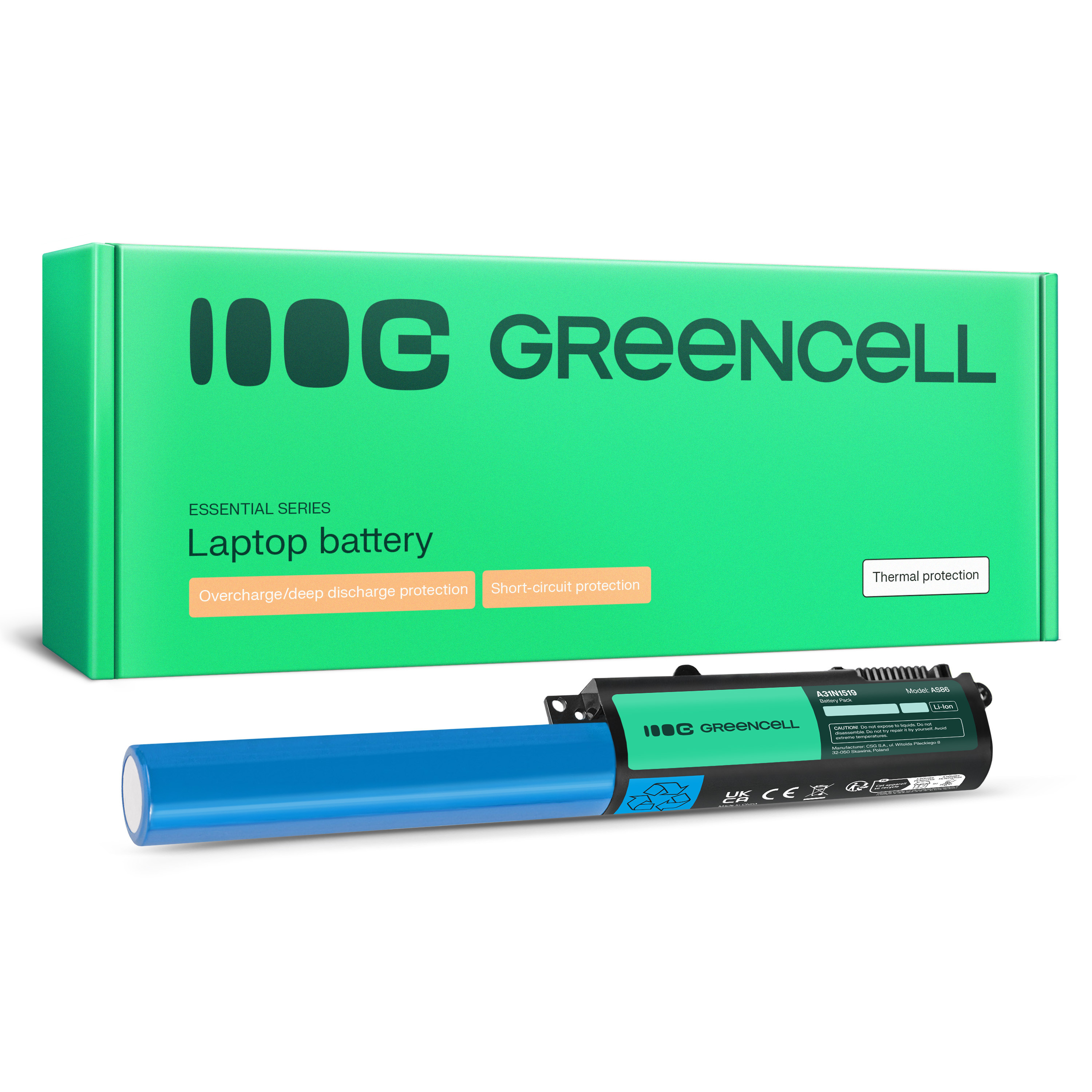 Green Cell Battery A31N1519 for Asus F540 F540L F540S R540 R540L R540M R540MA R540S R540SA X540 X540L X540S X540SA
