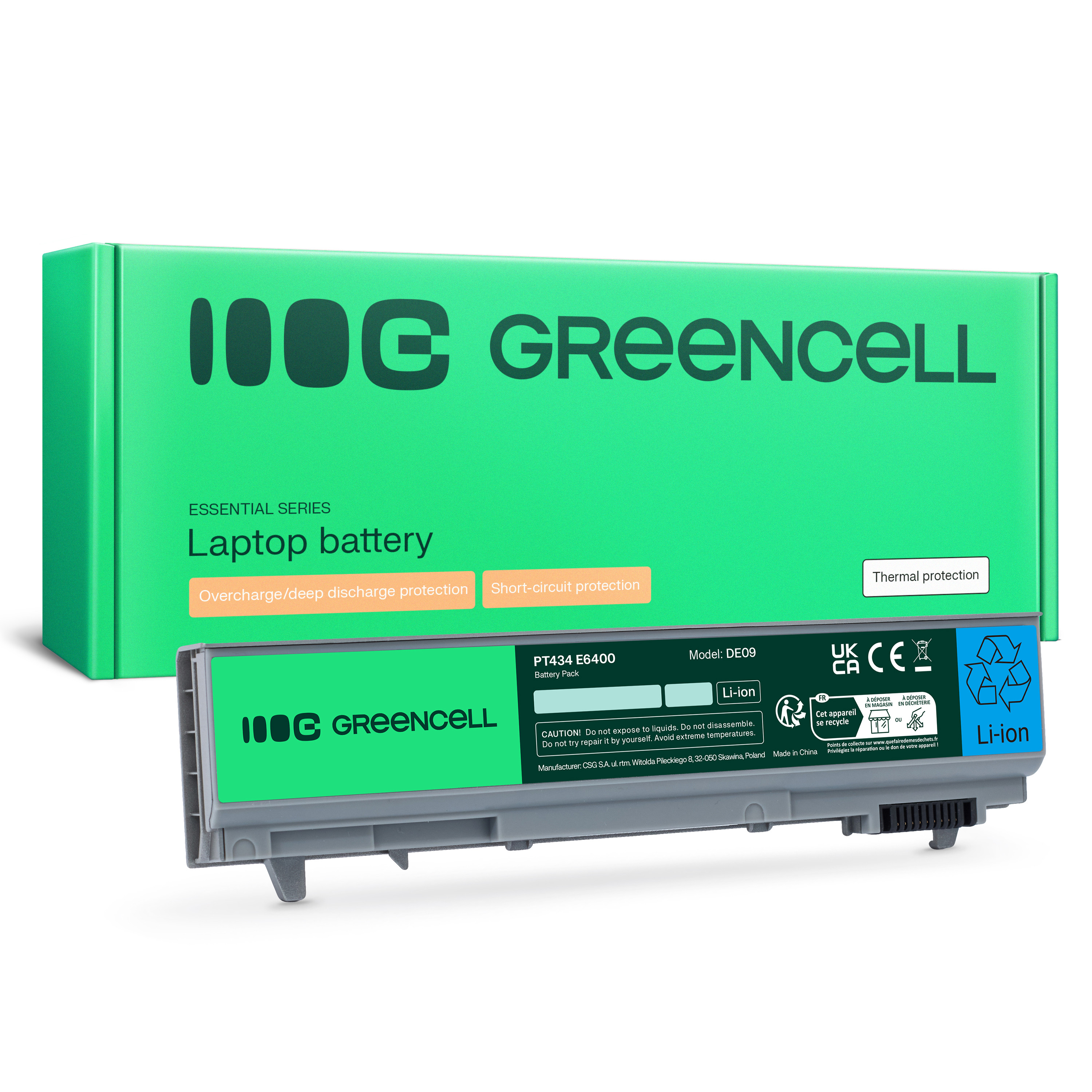Green Cell Battery PT434 W1193 for Dell Latitude E6400 E6410 E6500 E6510