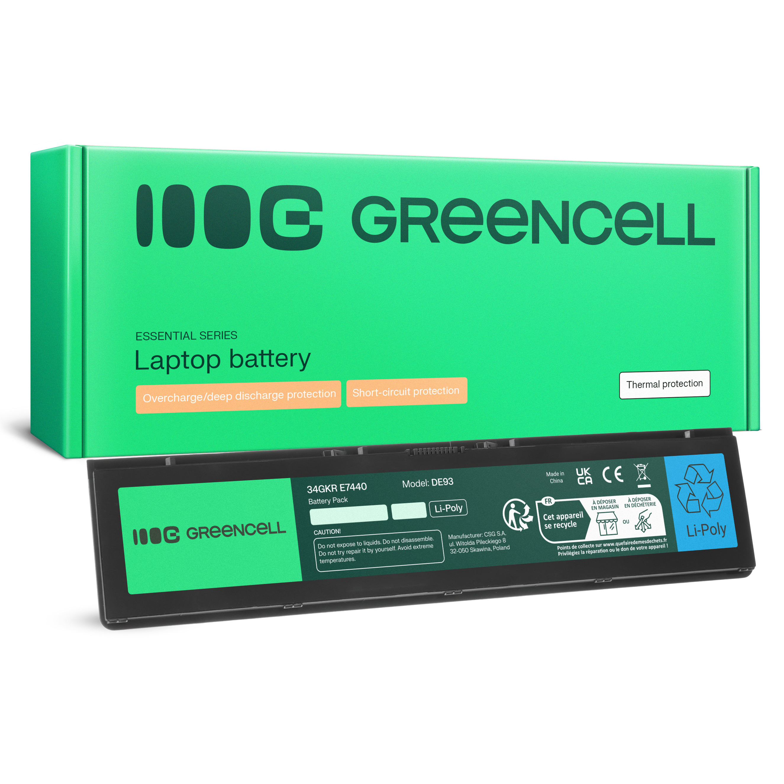 Green Cell Battery 34GKR 3RNFD PFXCR for Dell Latitude E7440 E7450
