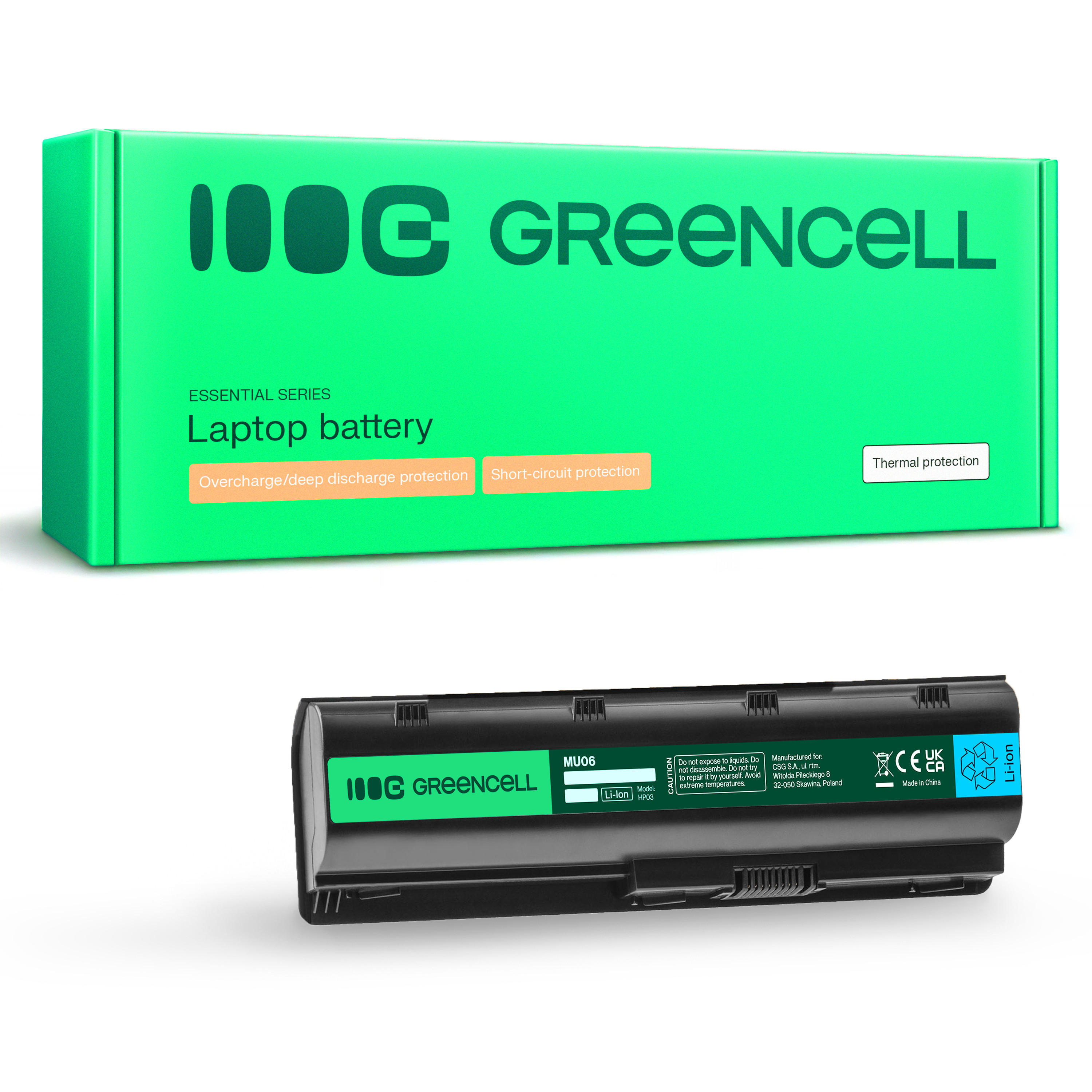 Green Cell Battery MU06 for HP Compaq 635 650 655 Pavilion G6 G7 Presario CQ62