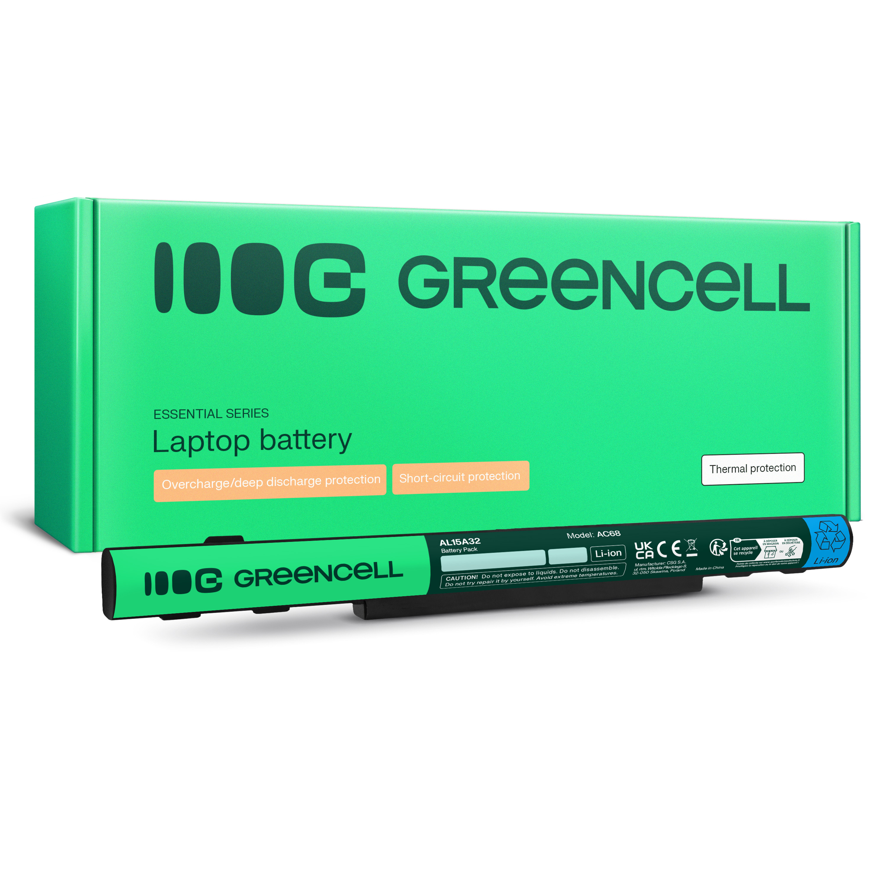 Green Cell Battery AL15A32 for Acer Aspire E5-573 E5-573G E5-573TG E5-722 E5-722G V3-574 V3-574G TravelMate P277
