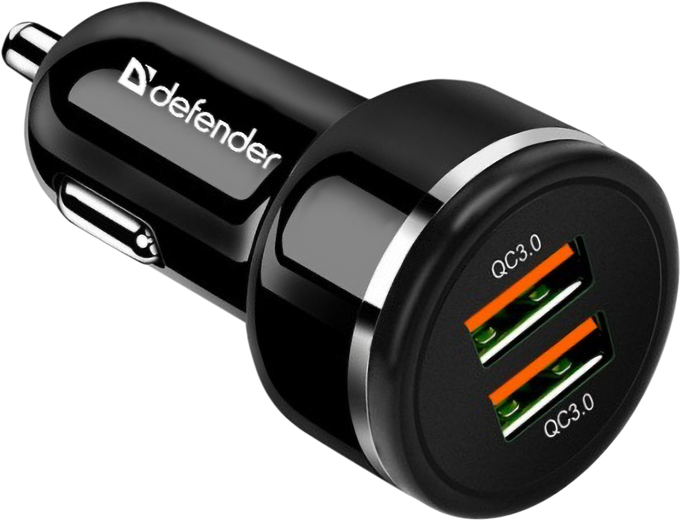 Автозарядка 2xUSB 36W (2xUSB-A) QC3.0,3А UCA-80 чорна Defender